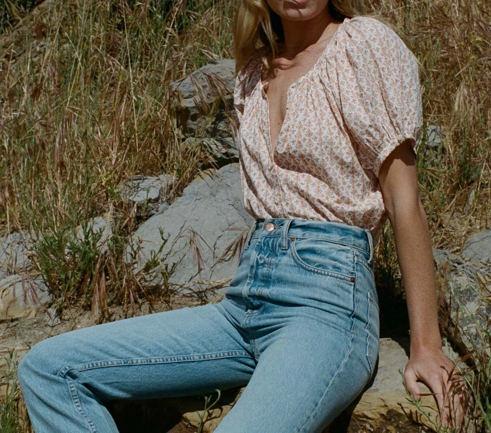 HMD -- JUNE TOP -- MARIGOLD MEADOWS sold by Doen