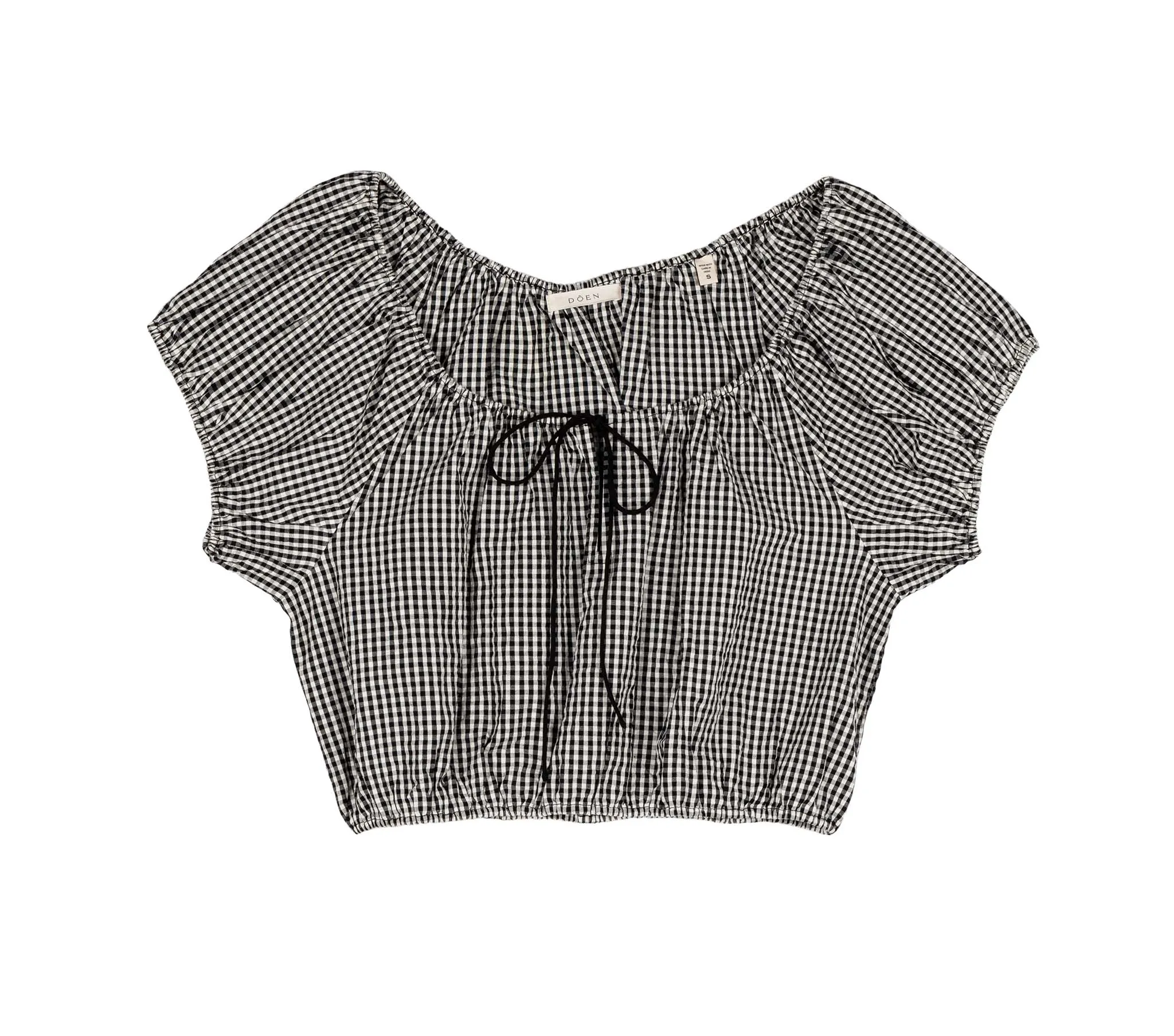 HMD -- HILARY TOP -- LA MADDALENA GINGHAM sold by Doen product image thumbnail 2