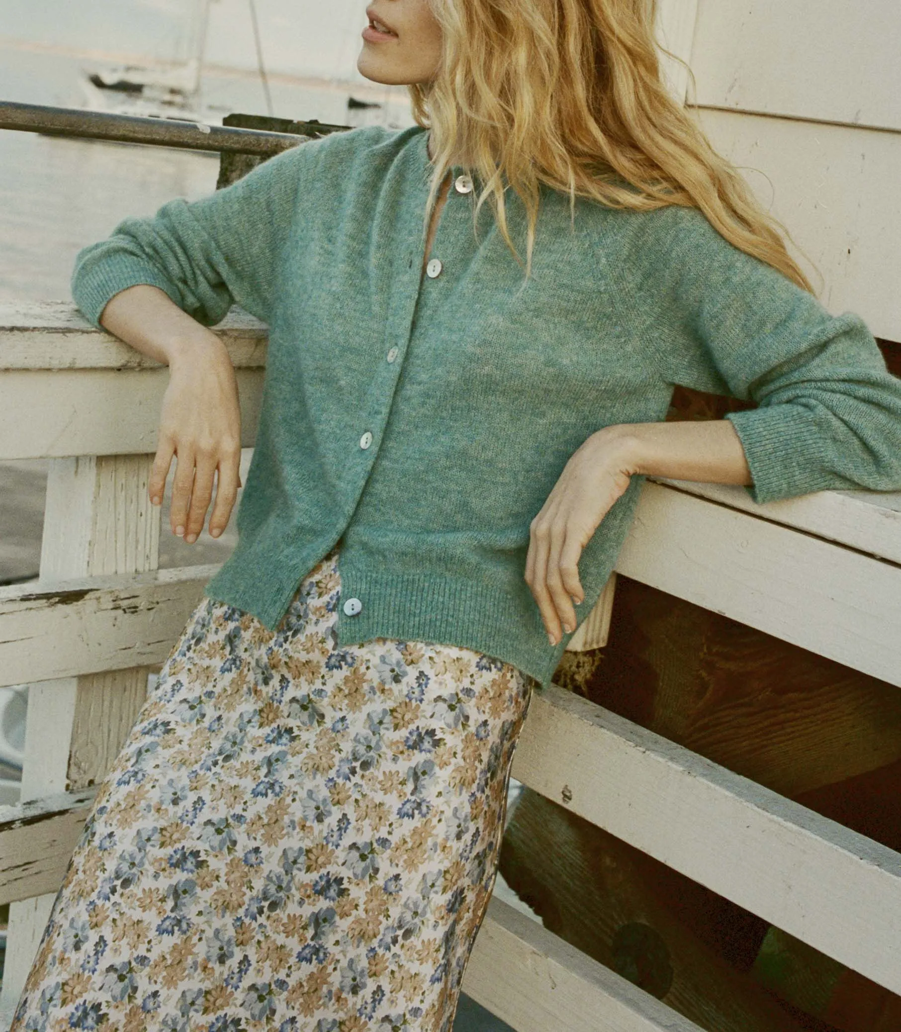 HMD -- PETRA CARDIGAN -- BLEU MENTHE sold by Doen product image thumbnail 3