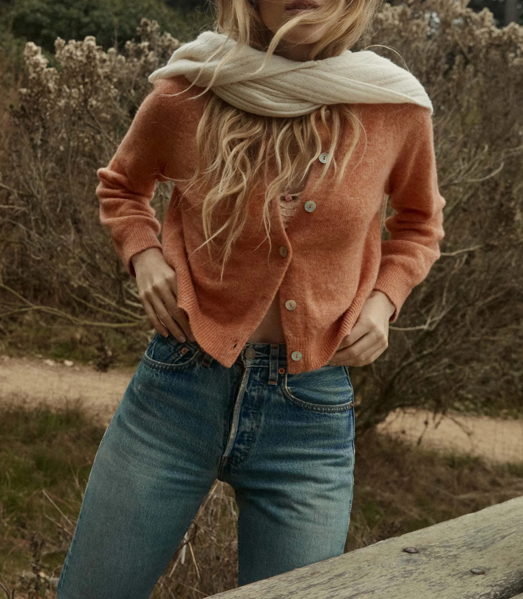 HMD -- PETRA CARDIGAN -- CORAL sold by Doen product image thumbnail 5