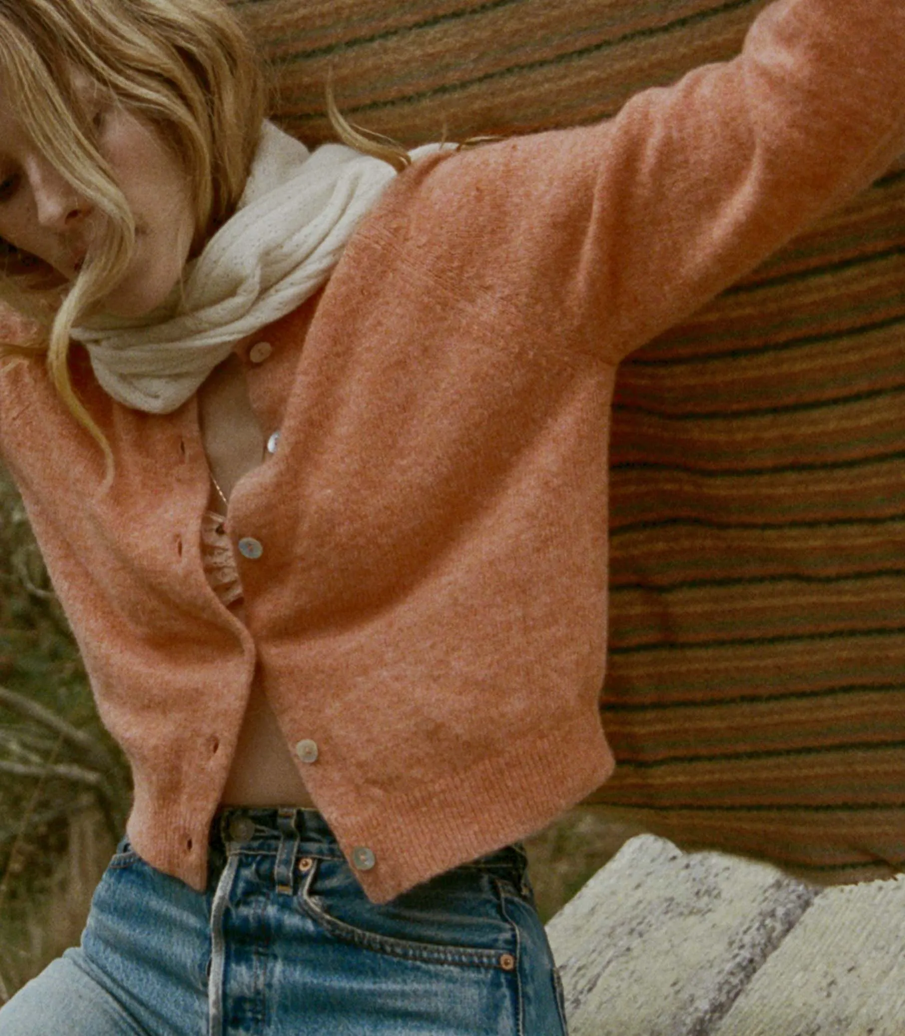 HMD -- PETRA CARDIGAN -- CORAL sold by Doen product image thumbnail 3