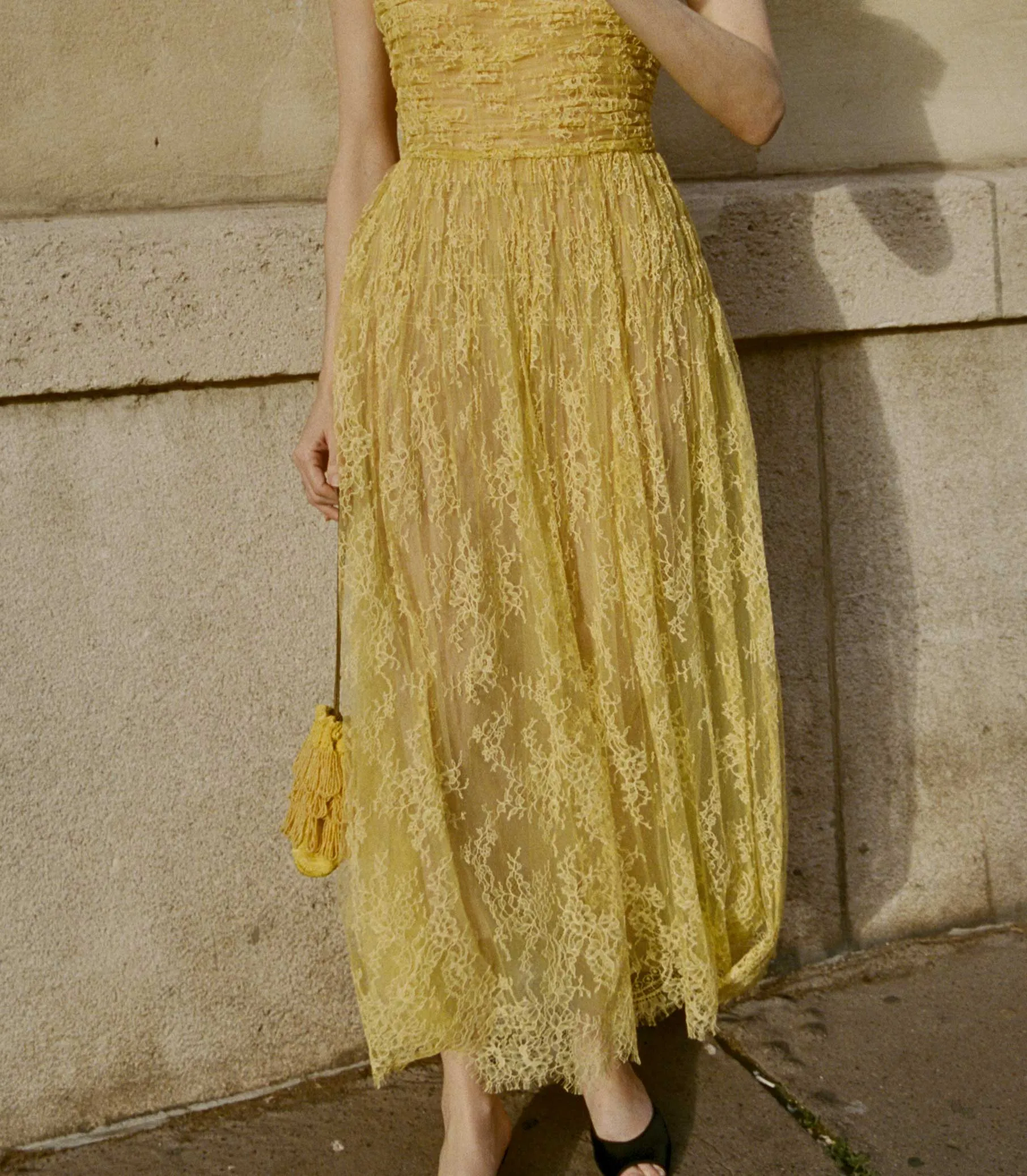 HMD -- PAMELINA DRESS -- DAFFODIL YELLOW LACE sold by Doen product image thumbnail 5