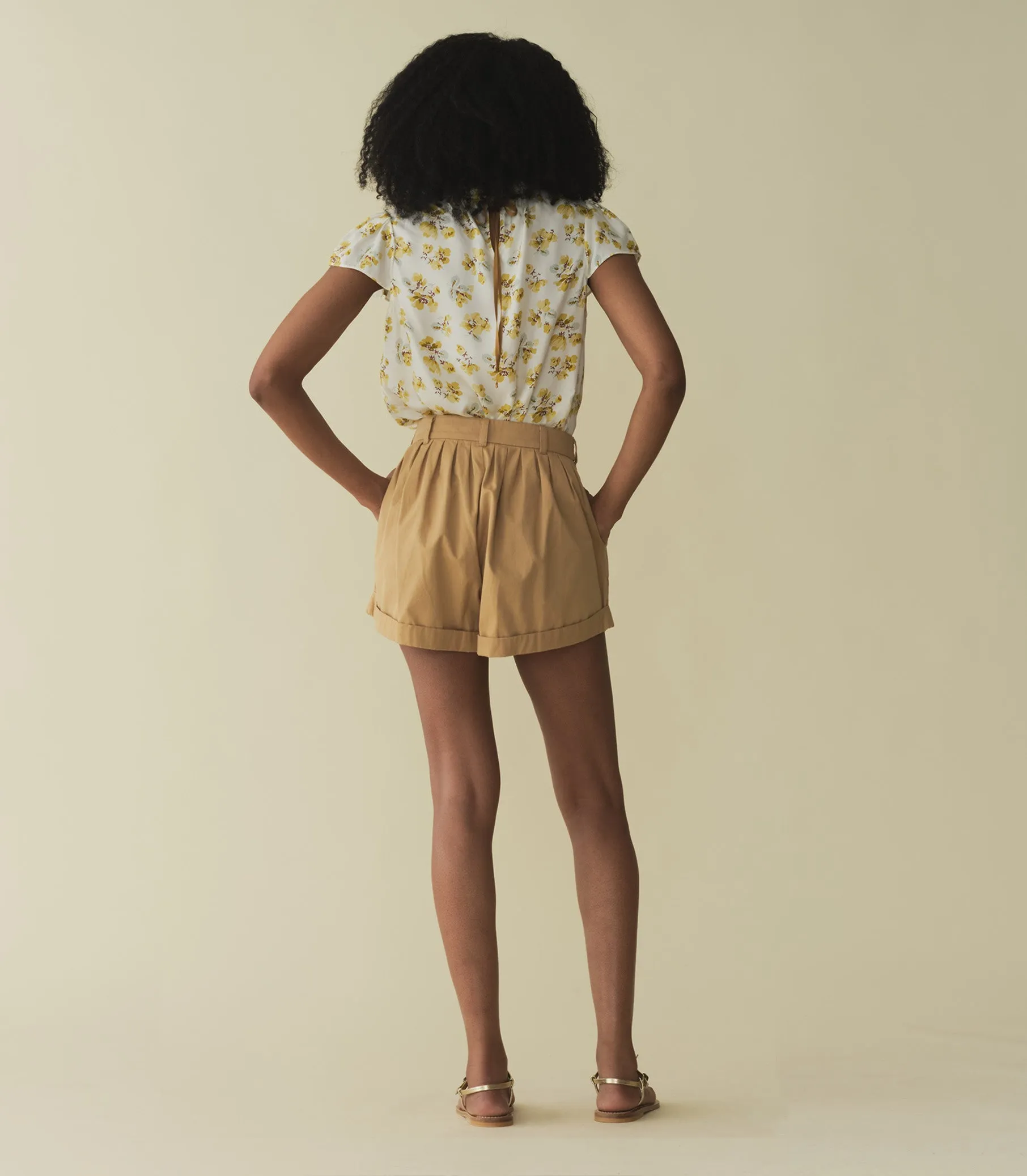 HMD -- YVIE TOP -- GOLD FROLICKING FLORAL sold by Doen product image thumbnail 2