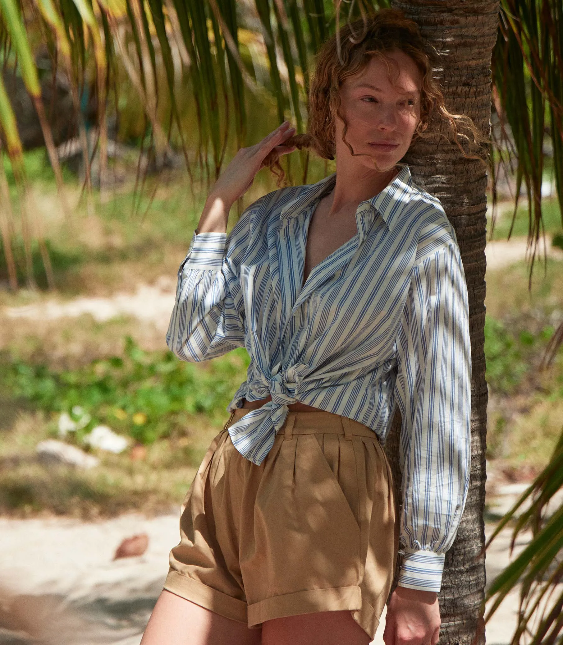 HMD -- HAVA TOP -- INDIGO SORRENTO STRIPE sold by Doen product image thumbnail 5