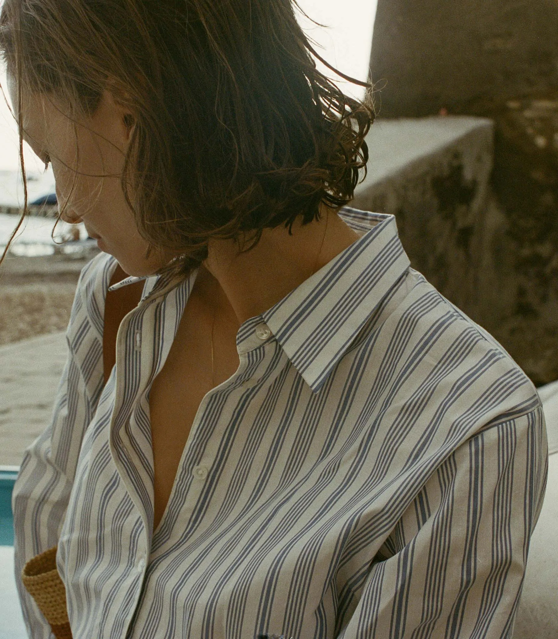 HMD -- HAVA TOP -- INDIGO SORRENTO STRIPE sold by Doen product image thumbnail 2