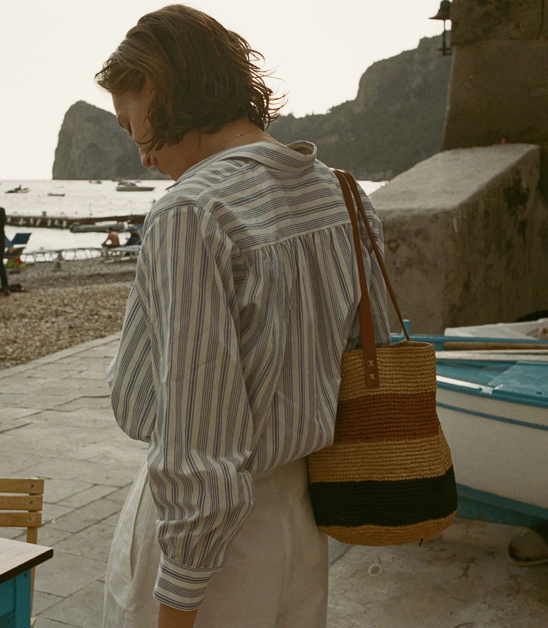 HMD -- HAVA TOP -- INDIGO SORRENTO STRIPE sold by Doen product image thumbnail 4