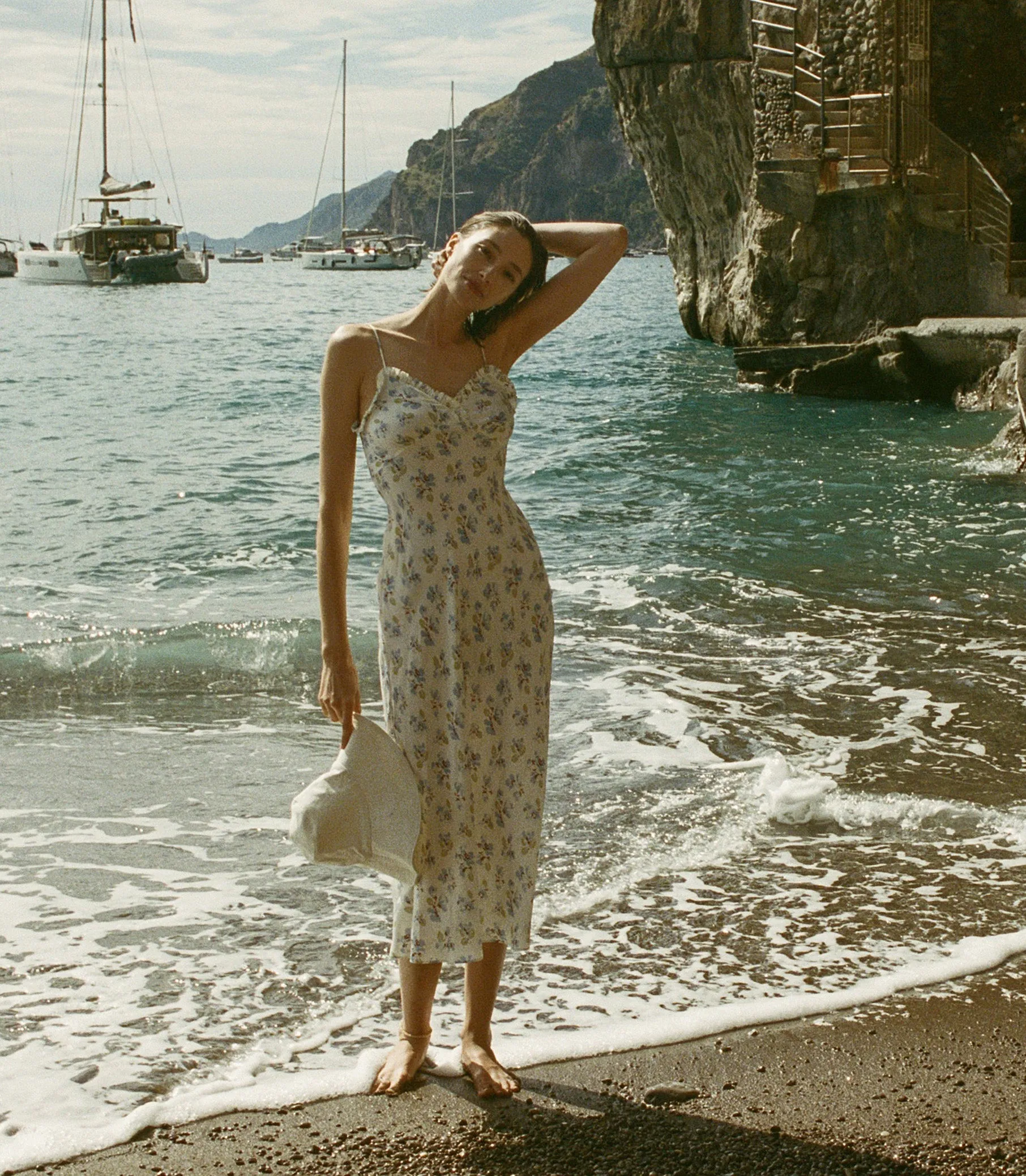 HMD -- SANDIA DRESS -- BLEU FROLICKING FLORAL sold by Doen product image thumbnail 4