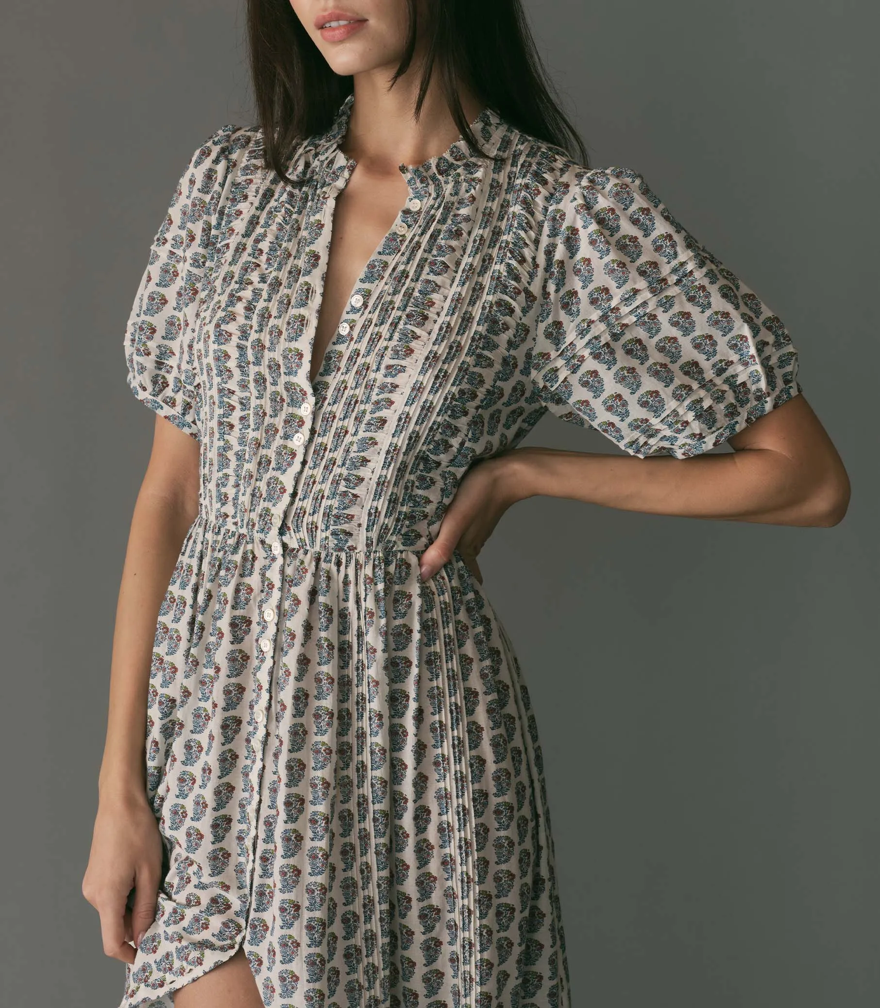 HMD -- HALEIGH DRESS -- SEA SALT PAISLEY sold by Doen product image thumbnail 2