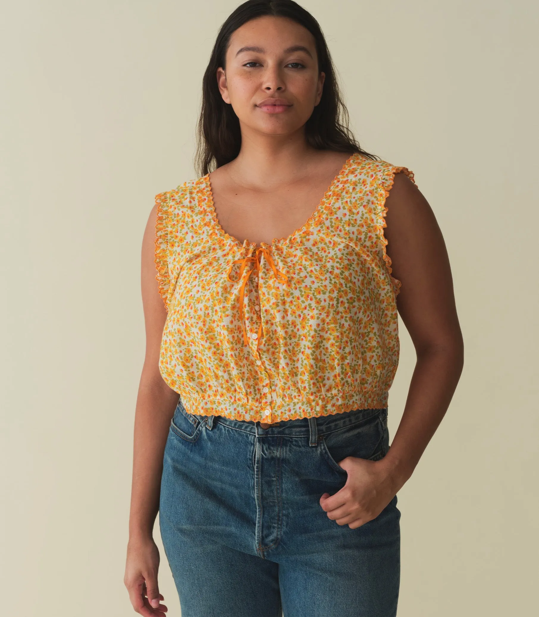 HMD -- TRAVELER TOP -- CLEMENTINE DAISY FIELDS sold by Doen product image thumbnail 5