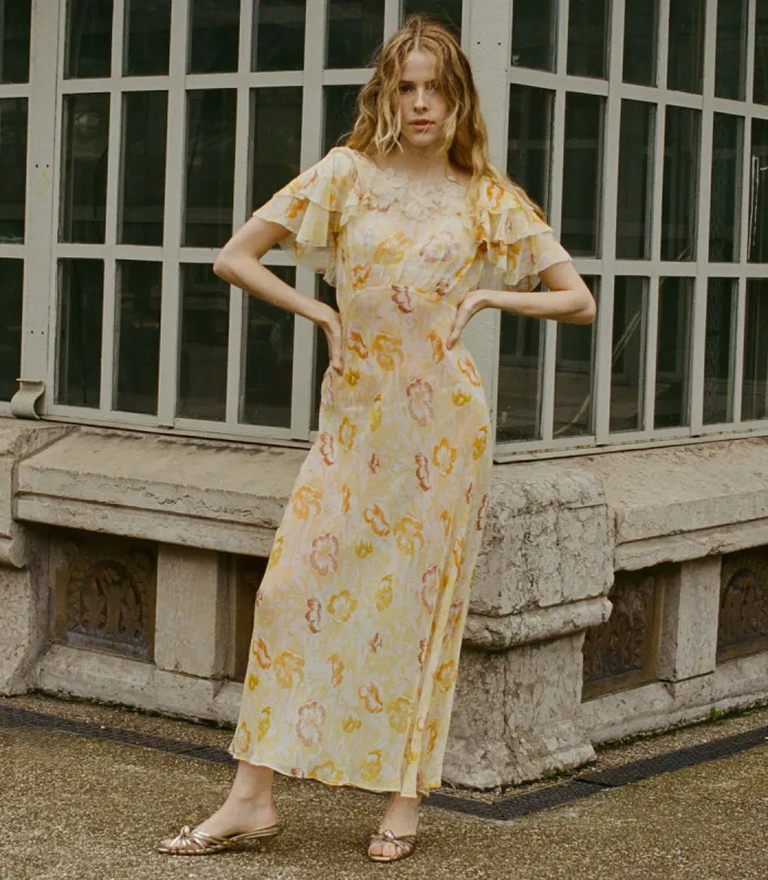 HMD -- NEVARA DRESS -- CITRON ANEMONE BLOOM sold by Doen