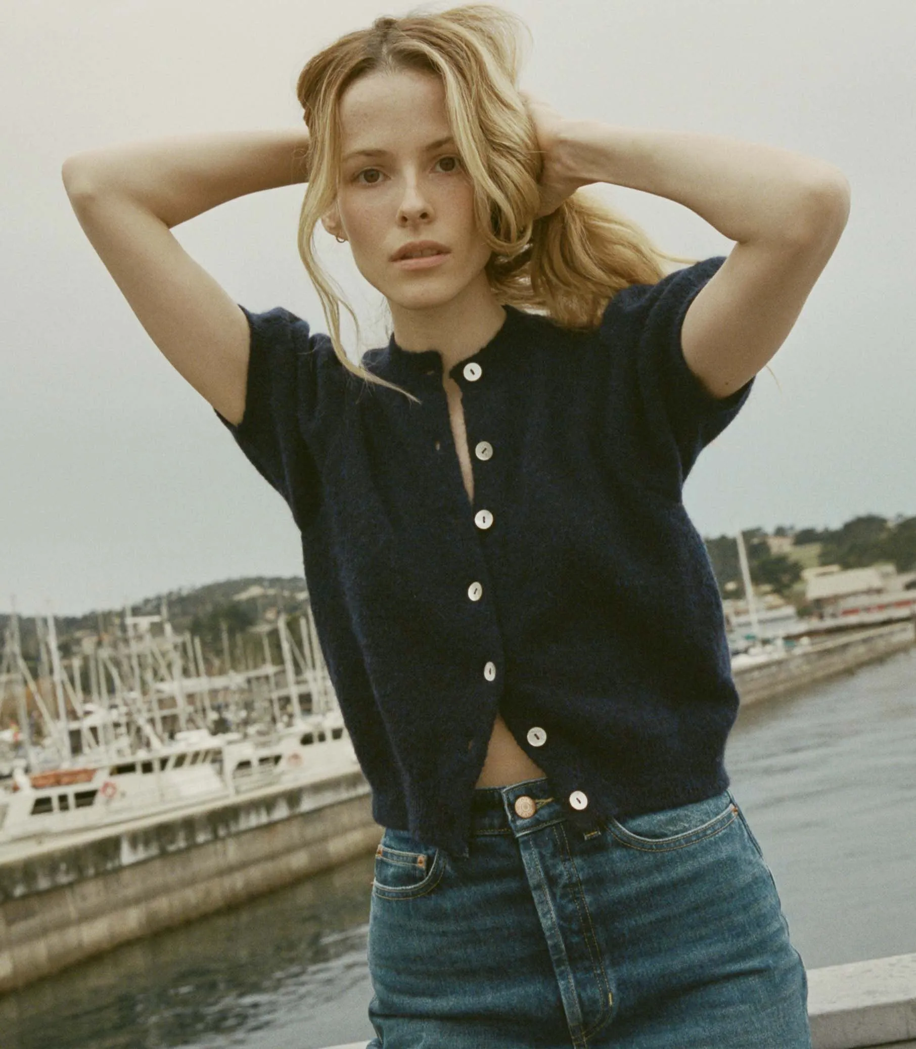 ANISA CARDIGAN -- NAVY sold by Doen product image thumbnail 3