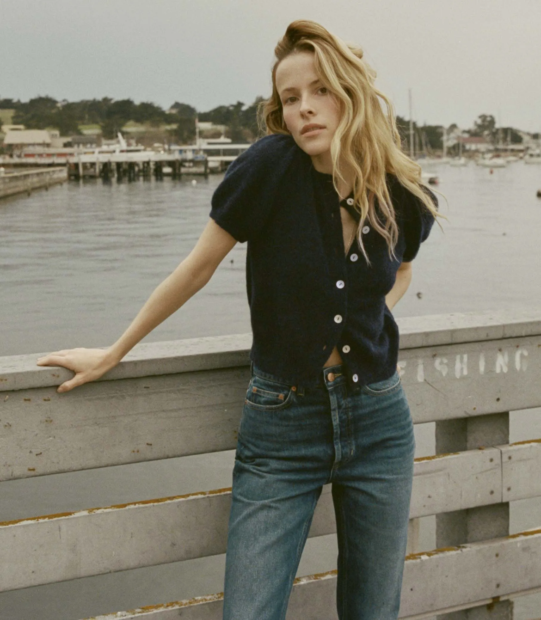 ANISA CARDIGAN -- NAVY sold by Doen