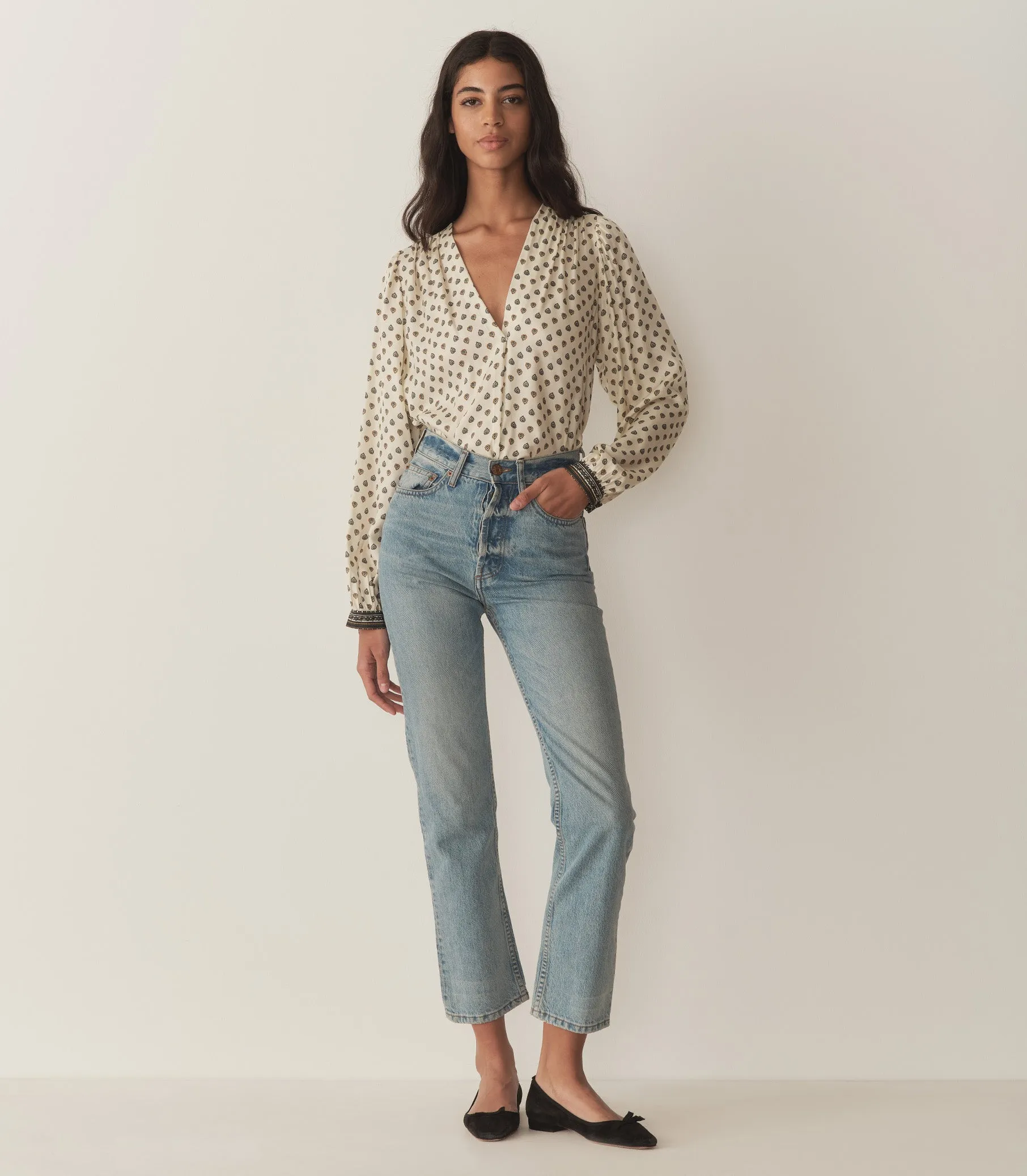 CANDACE TOP -- RIVIERA FOULARD sold by Doen product image thumbnail 2