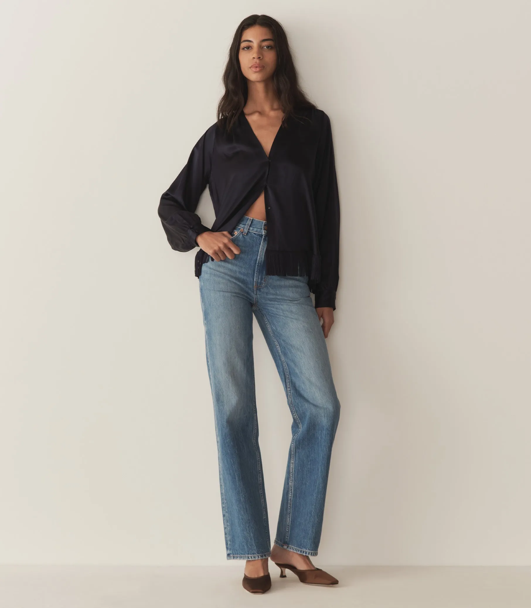 CANDACE TOP -- DEEP NAVY sold by Doen product image thumbnail 2