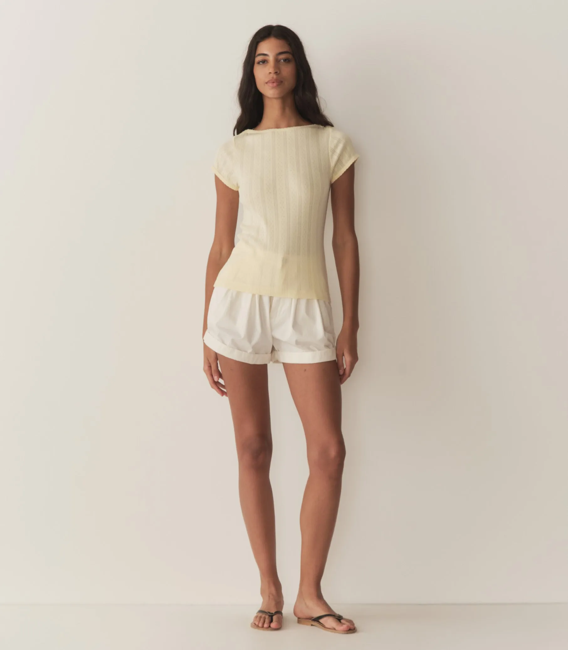 PAULINE TEE -- CREME CITRON QUELLE JOLIE POINTELLE sold by Doen