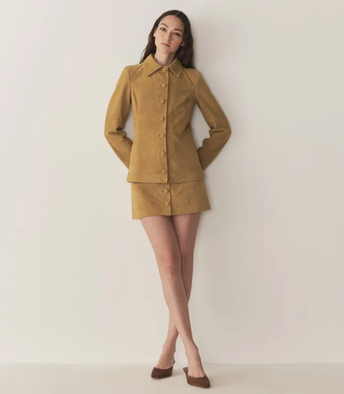 COURTNEY SKIRT -- LIGHT CAMEL sold by Doen