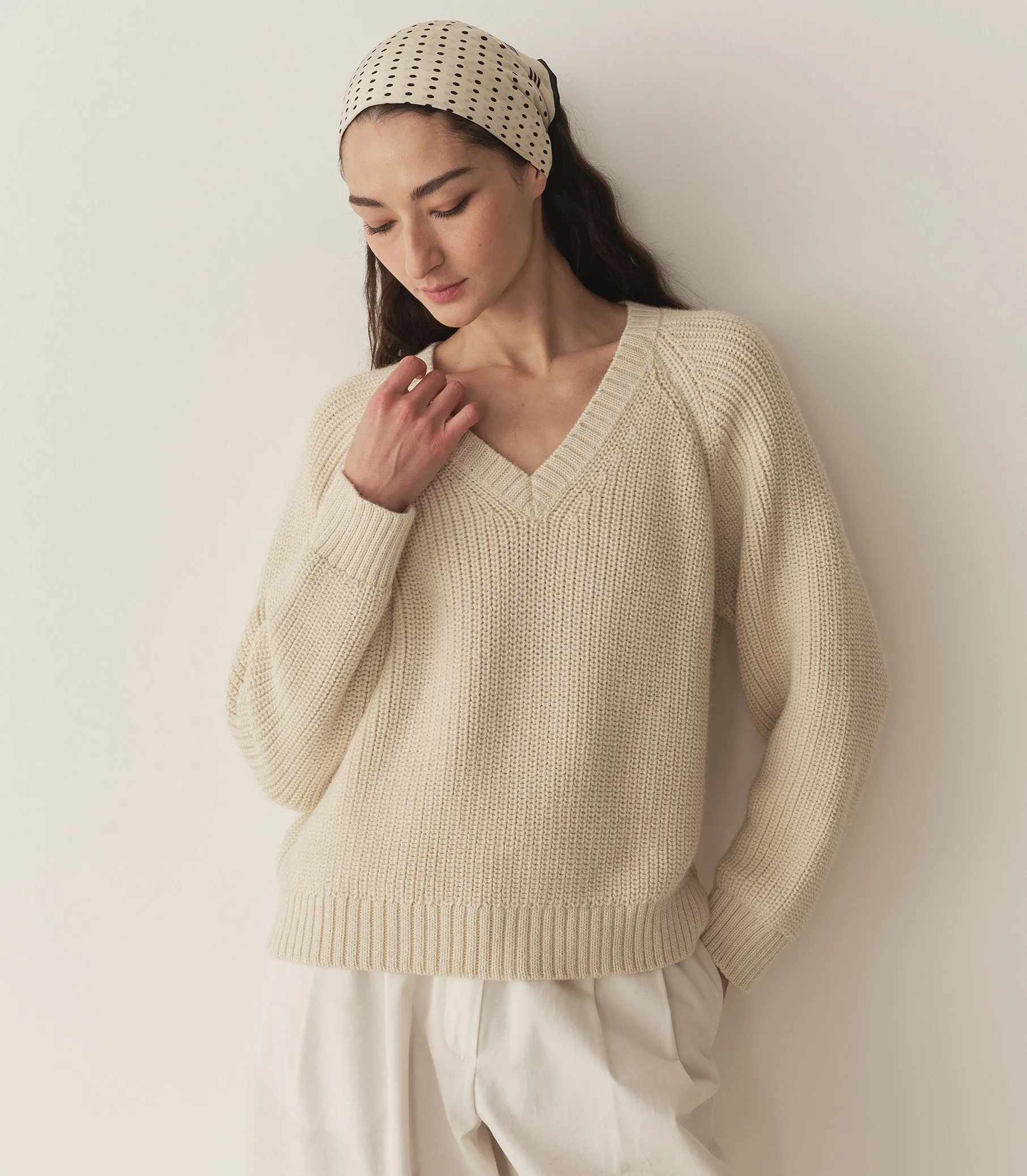 EMMONS SWEATER -- CREAM sold by Doen