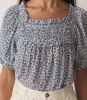 FRANCES TOP -- CORNFLOWER HILLSIDE BLOOM sold by Doen