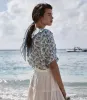 HENRI TOP -- BLEU ROSIER FLORAL sold by Doen