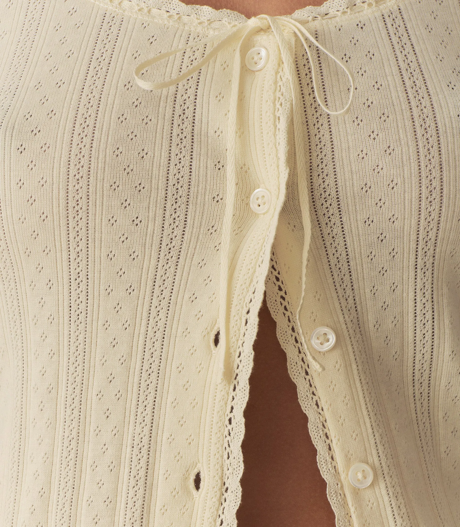LARA TEE -- CREME CITRON QUELLE JOLIE POINTELLE sold by Doen product image thumbnail 2