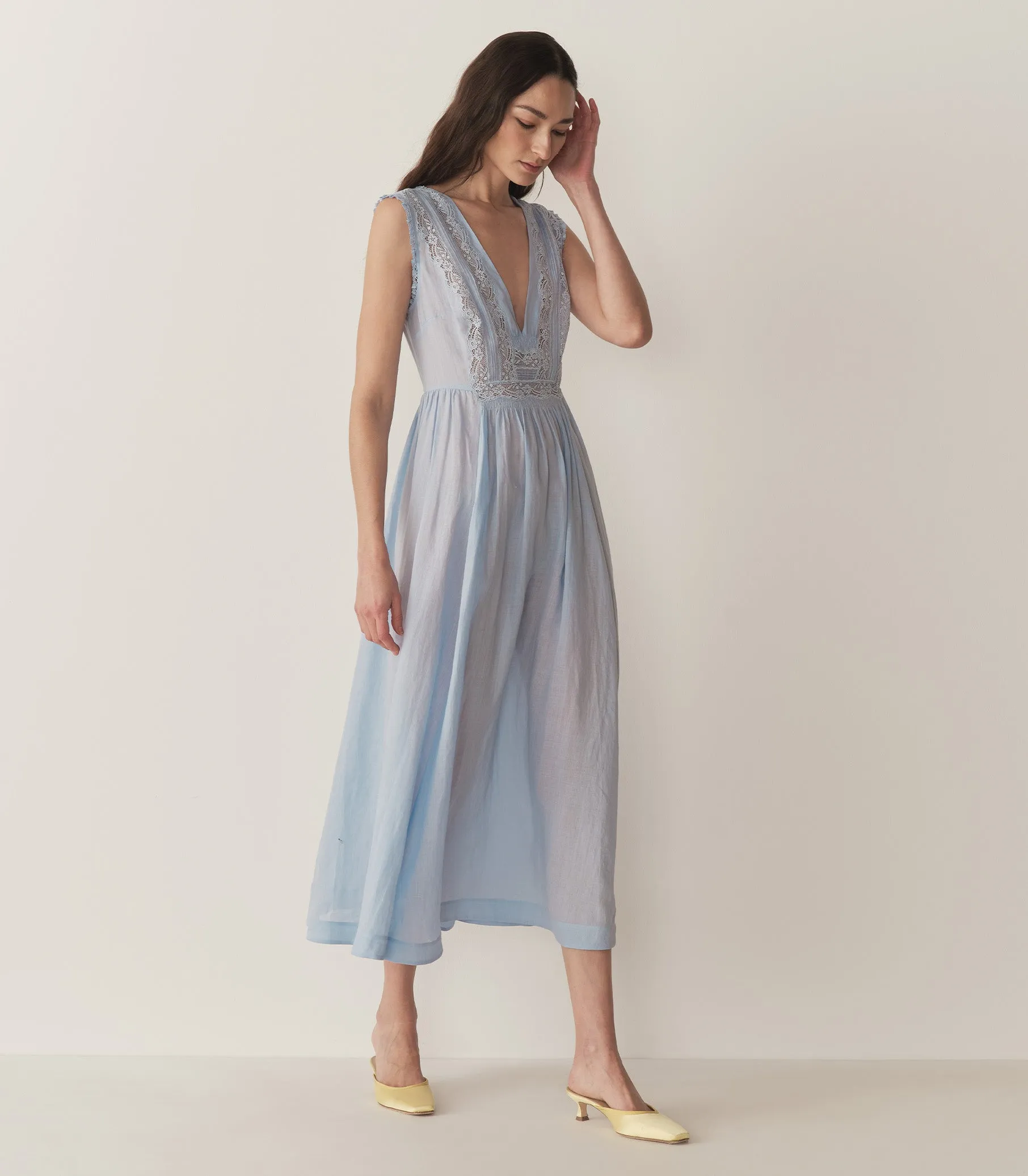 VICTORIA DRESS -- ICY BLUE sold by Doen product image thumbnail 3