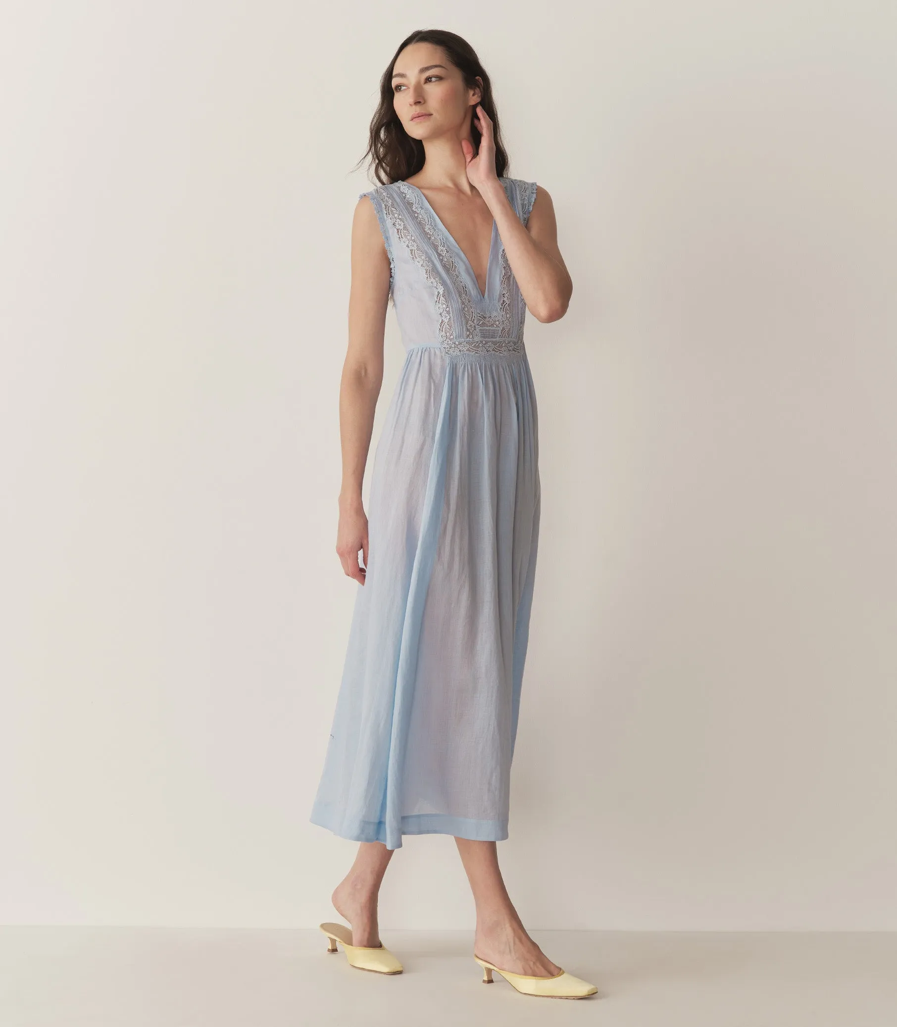 VICTORIA DRESS -- ICY BLUE sold by Doen