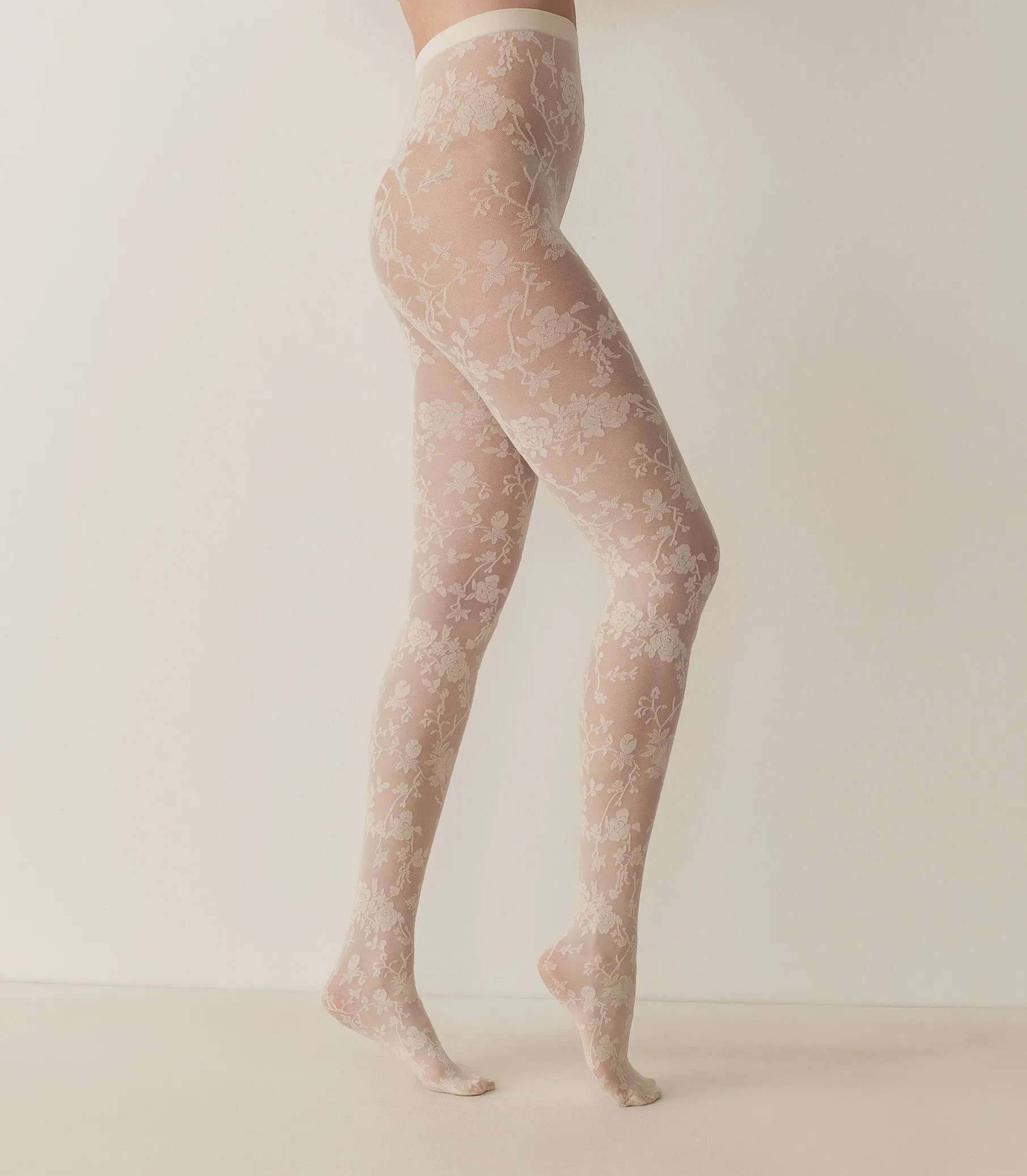 WOLFORD FLORAL LACE TIGHTS -- BUTTERMILK sold by Doen product image thumbnail 3