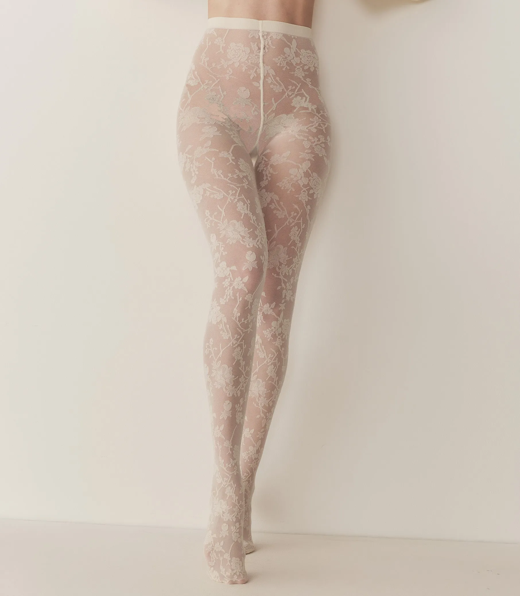 WOLFORD FLORAL LACE TIGHTS -- BUTTERMILK sold by Doen product image thumbnail 2