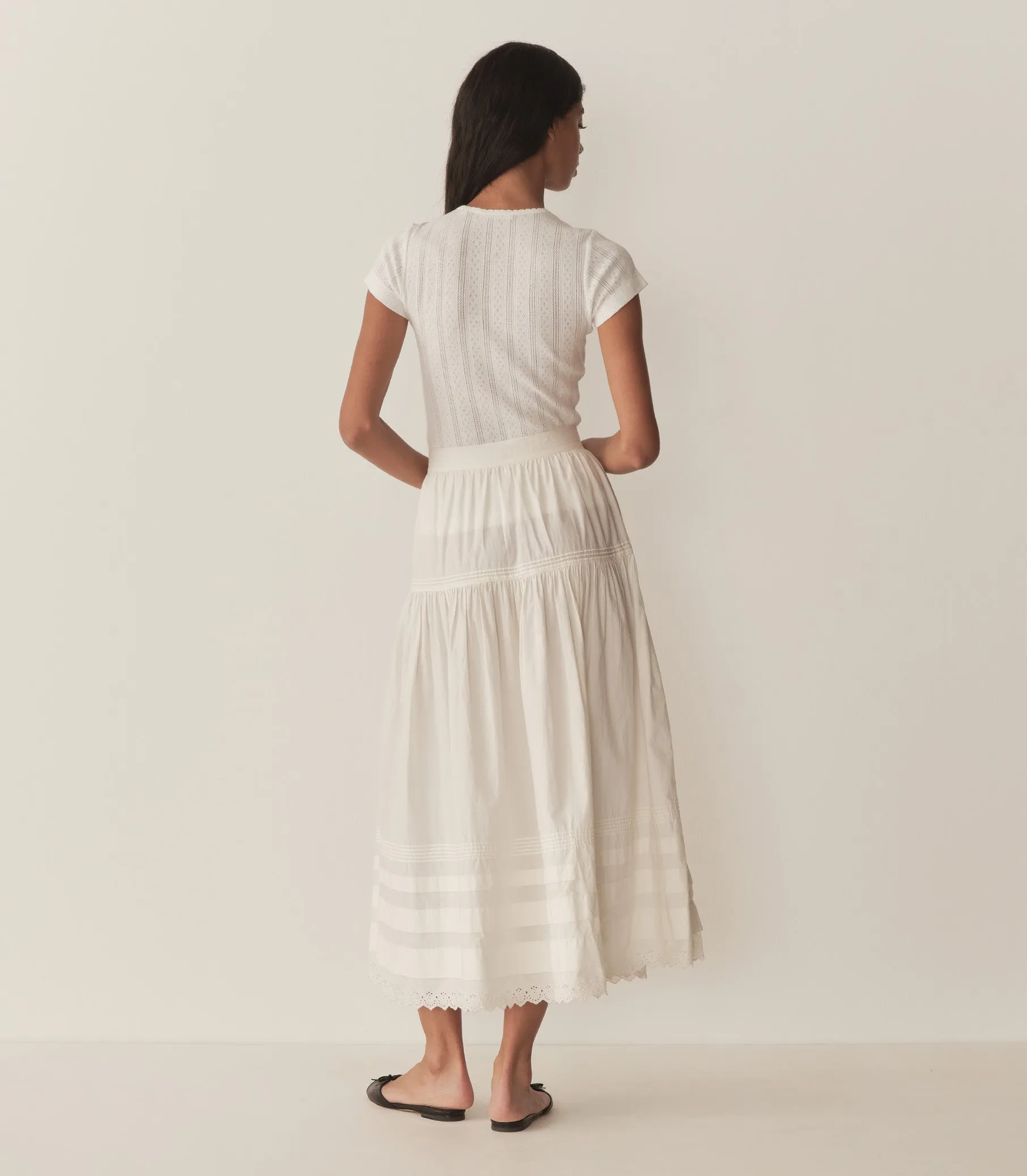 VIVI TEE -- SALT QUELLE JOLIE POINTELLE sold by Doen product image thumbnail 5