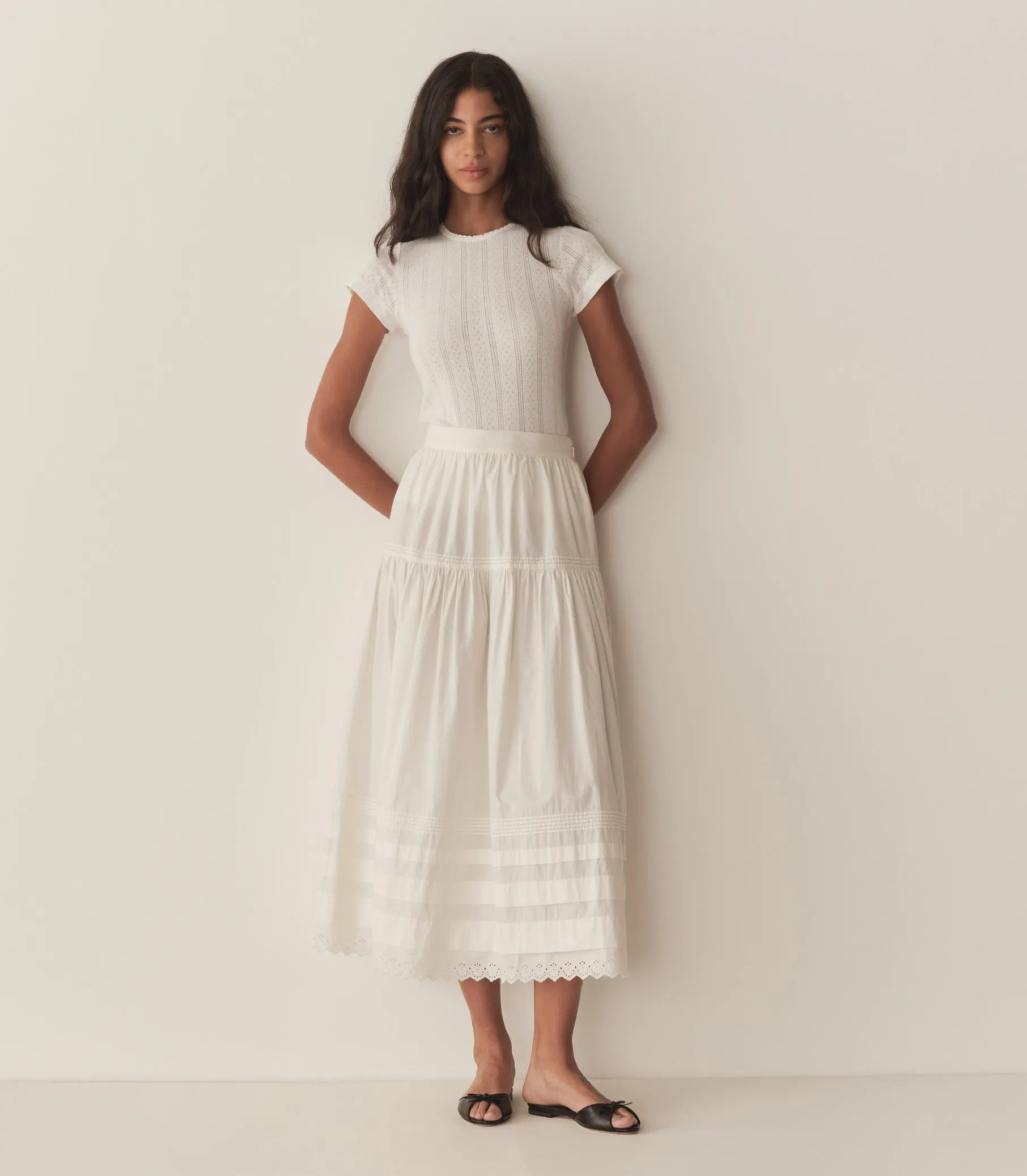 VIVI TEE -- SALT QUELLE JOLIE POINTELLE sold by Doen product image thumbnail 3