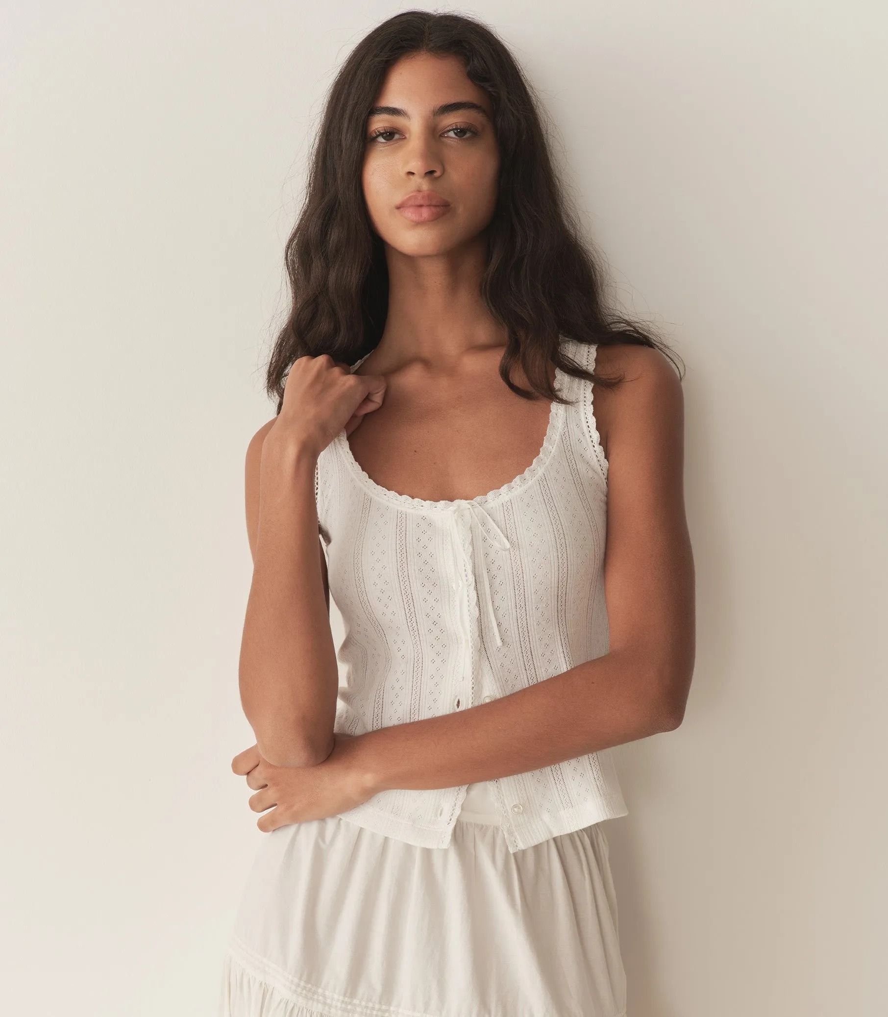 LOIS TANK -- SALT QUELLE JOLIE POINTELLE sold by Doen product image thumbnail 3