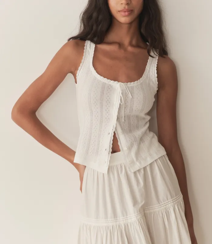 LOIS TANK -- SALT QUELLE JOLIE POINTELLE sold by Doen