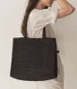 GRANDE MATHILDE BAG -- BLACK RAFFIA sold by Doen