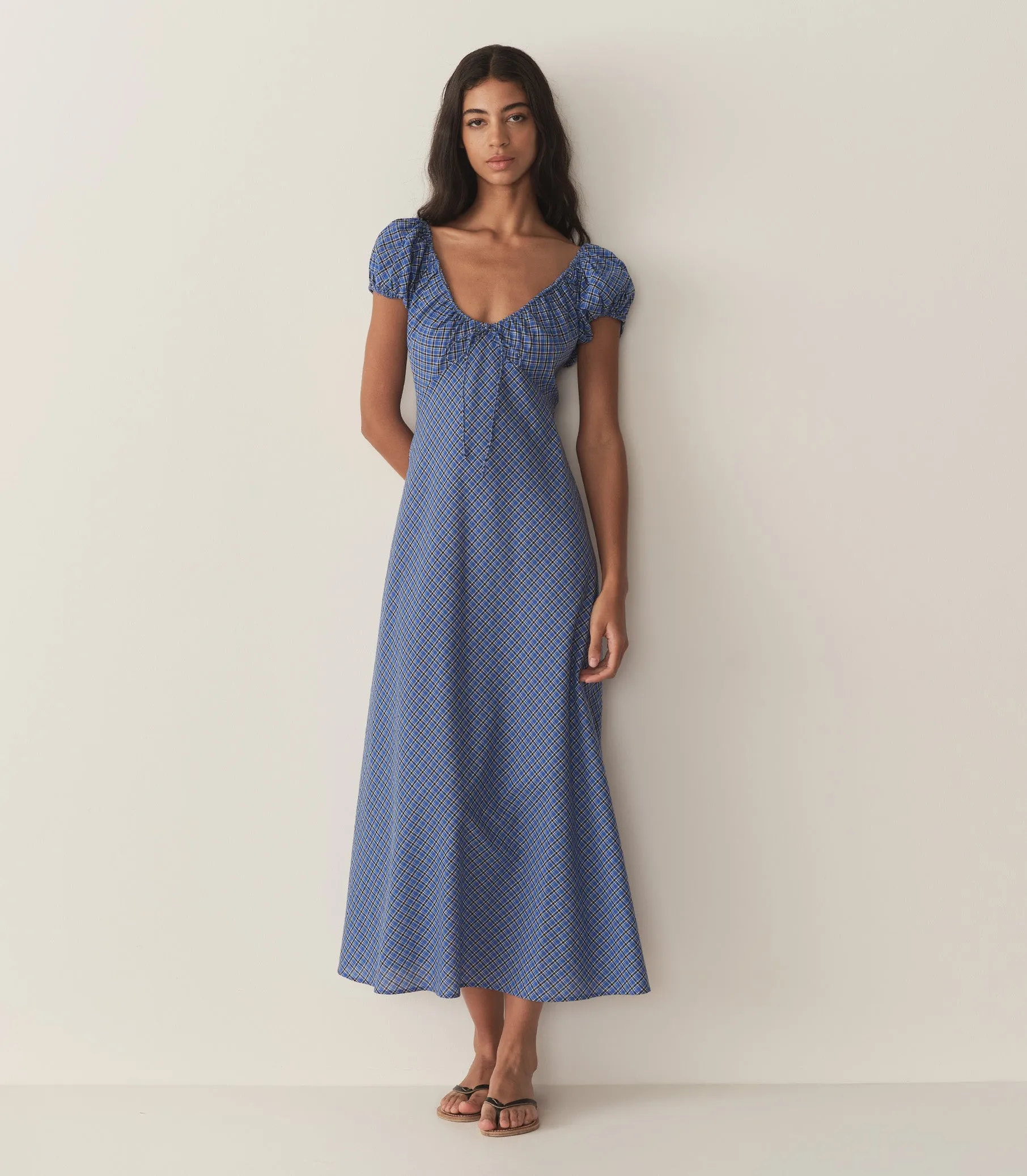 SOFIA DRESS -- CASSIS CHECK sold by Doen