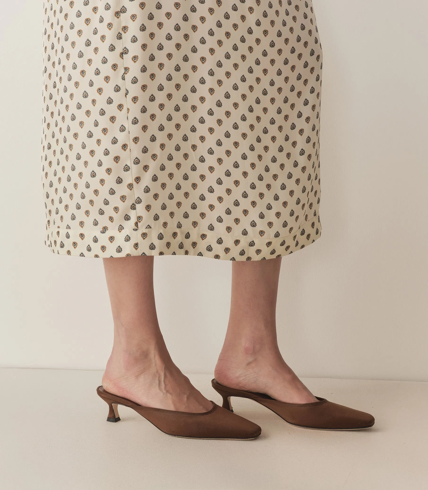 LUMA HEEL -- CHOCOLATE SATIN sold by Doen