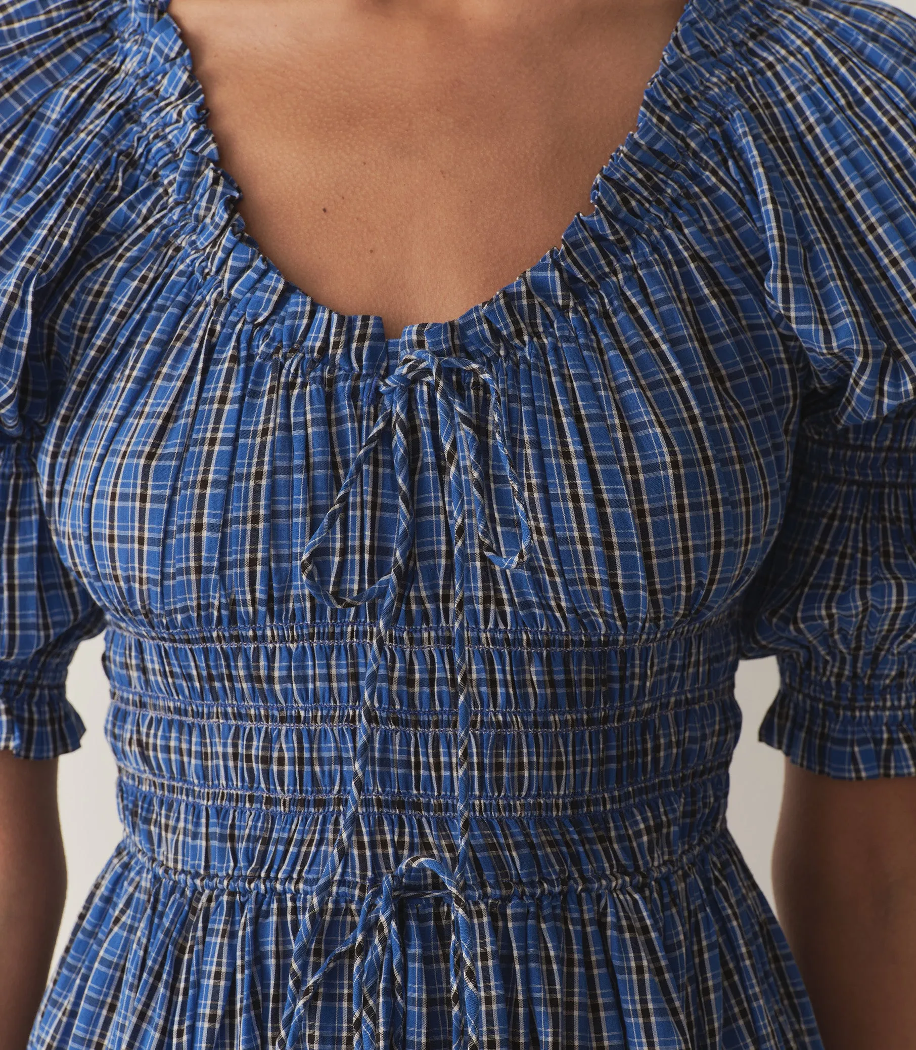 ISCHIA DRESS -- CASSIS CHECK sold by Doen product image thumbnail 3