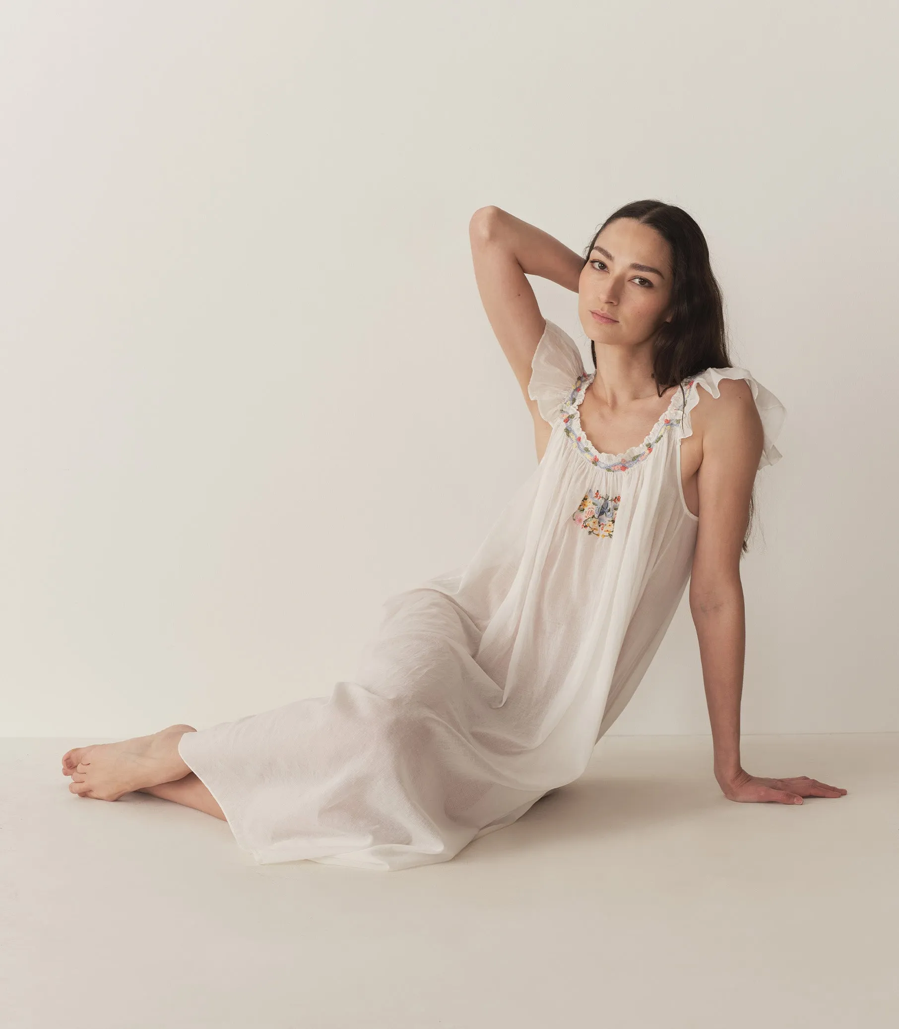 ORELLE NIGHTGOWN -- SALT sold by Doen