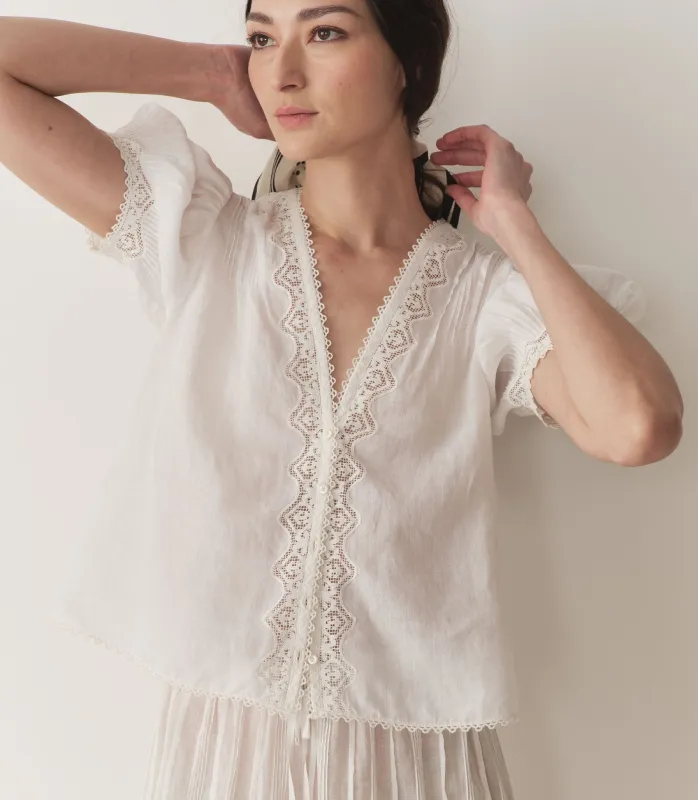 BRIGITTA TOP -- SALT sold by Doen