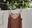 LONG DEEP V-NECK SLIP -- CAROB sold by Doen