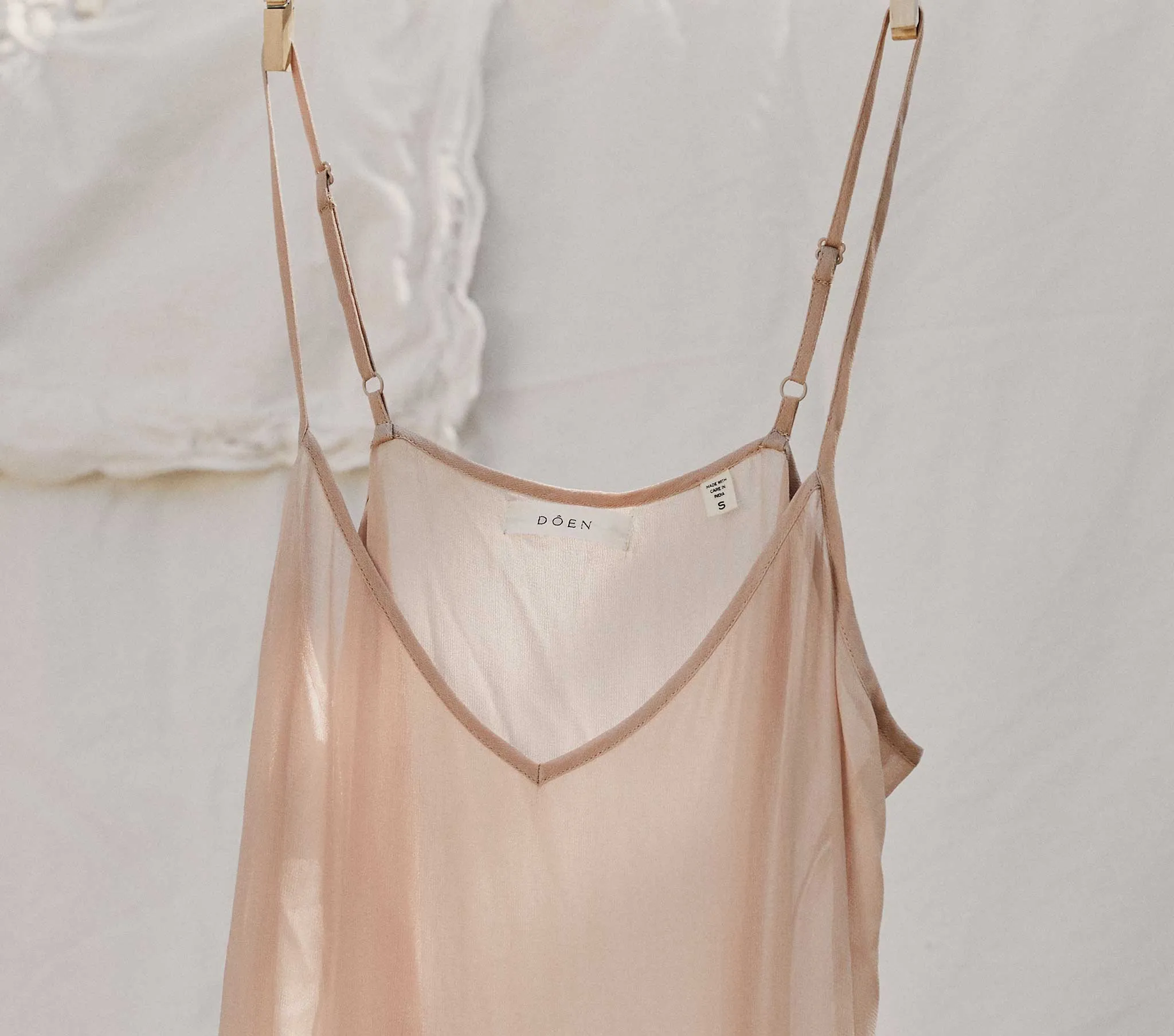 SHORT DEEP V-NECK SLIP -- CONCH sold by Doen product image thumbnail 2