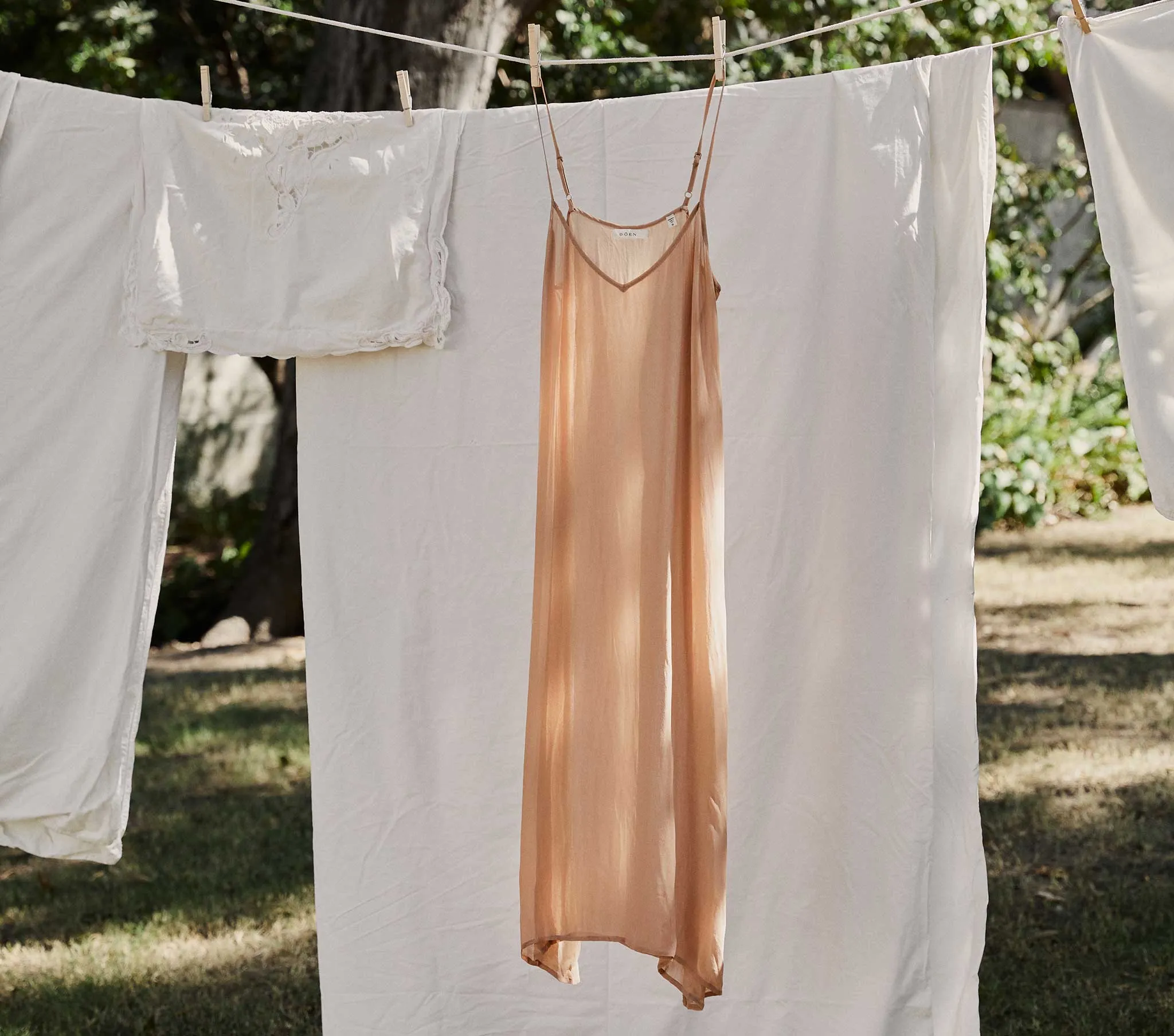 LONG DEEP V-NECK SLIP -- SAND DOLLAR sold by Doen