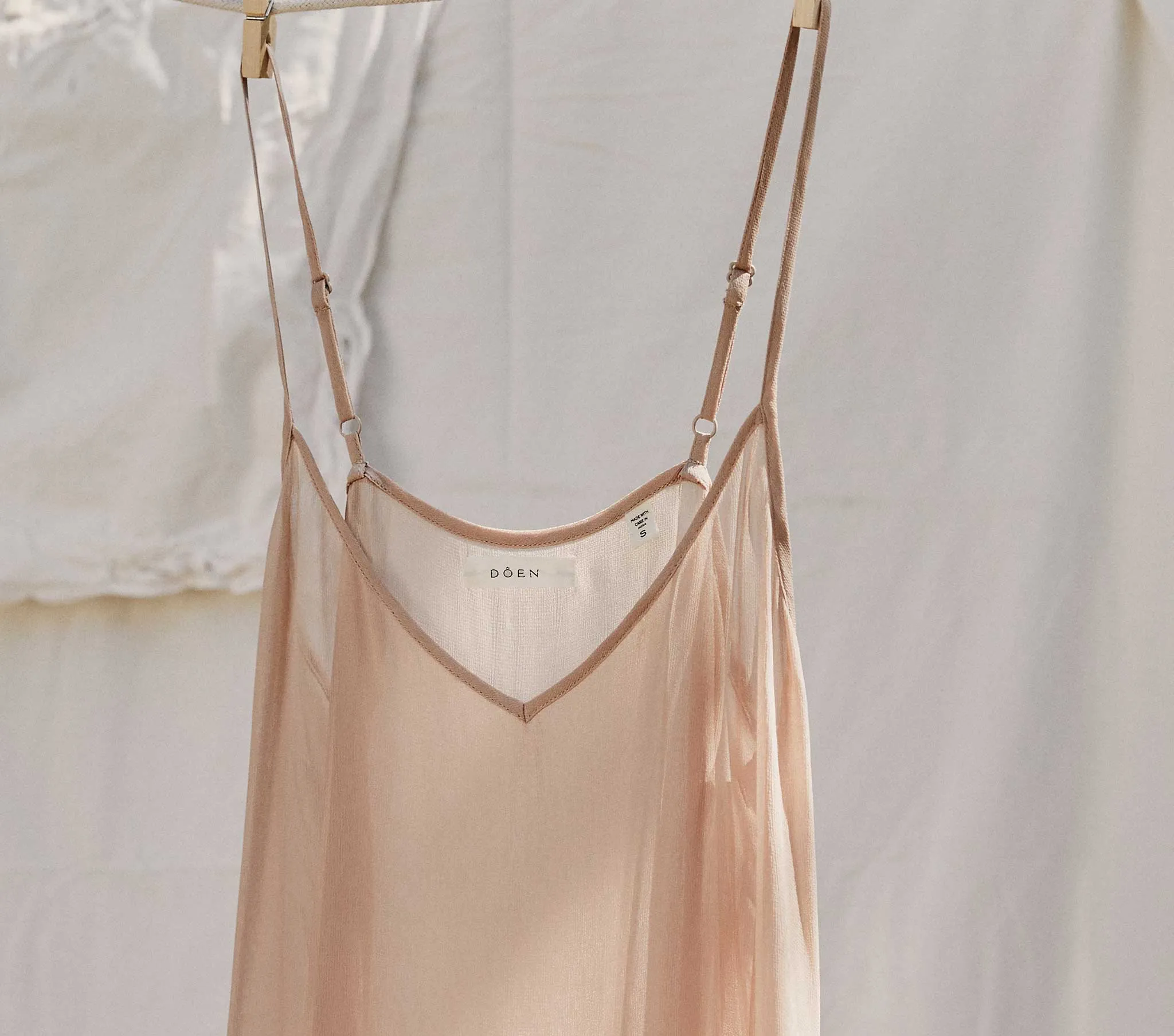 LONG DEEP V-NECK SLIP -- CONCH sold by Doen product image thumbnail 2