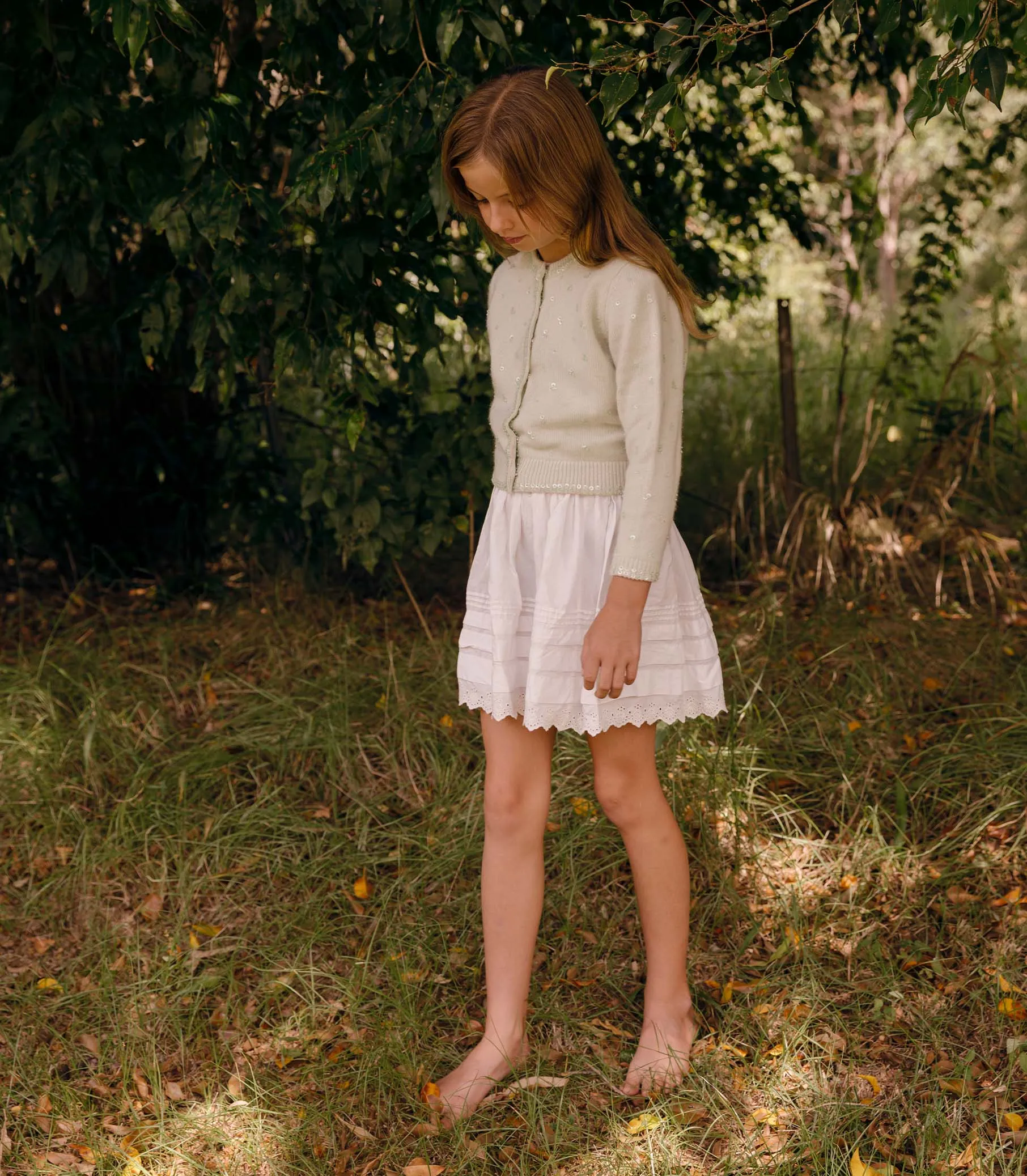 LITTLE PAILLETTE CARDIGAN -- MINT TEA sold by Doen product image thumbnail 4