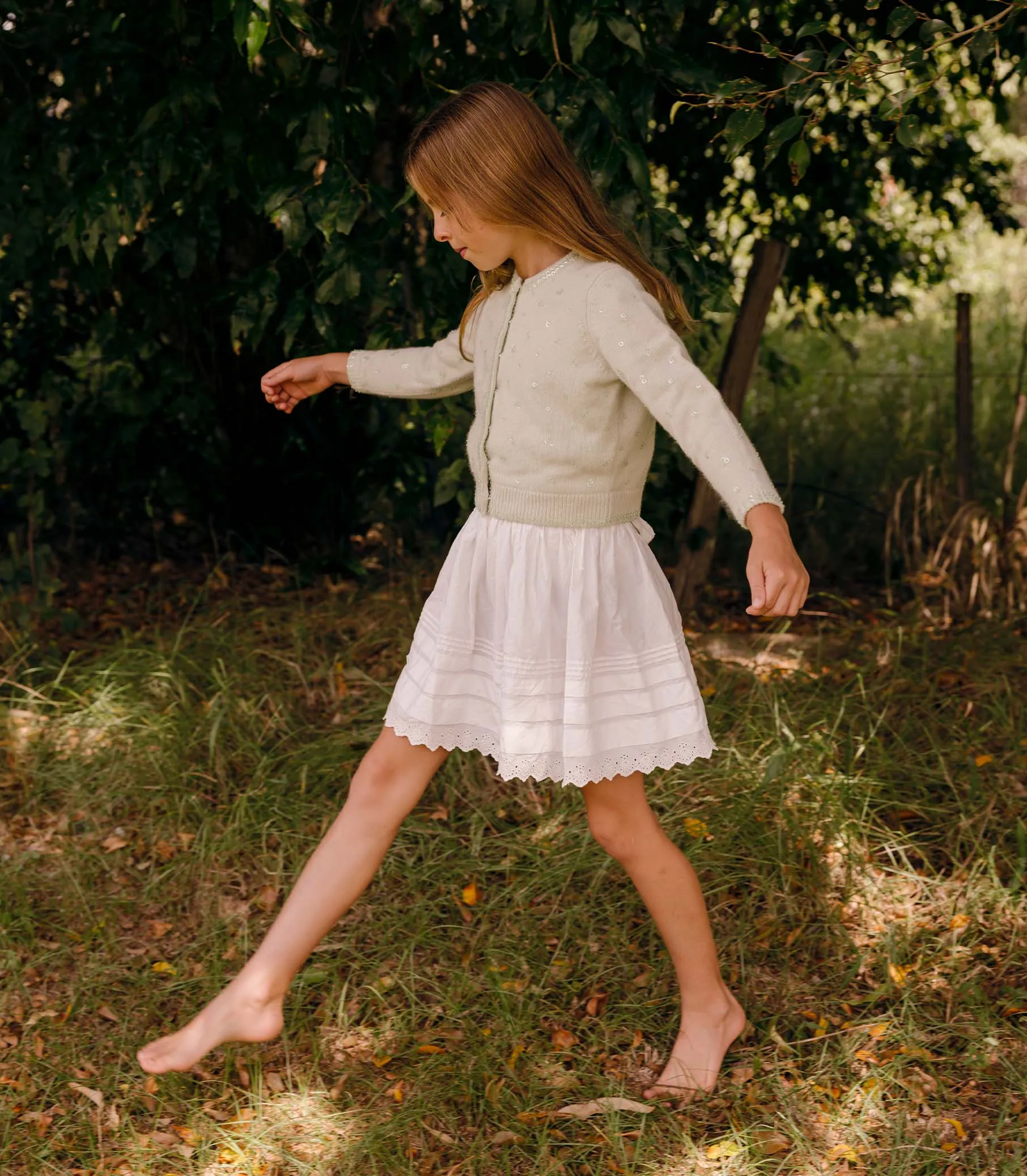 LITTLE PAILLETTE CARDIGAN -- MINT TEA sold by Doen product image thumbnail 5