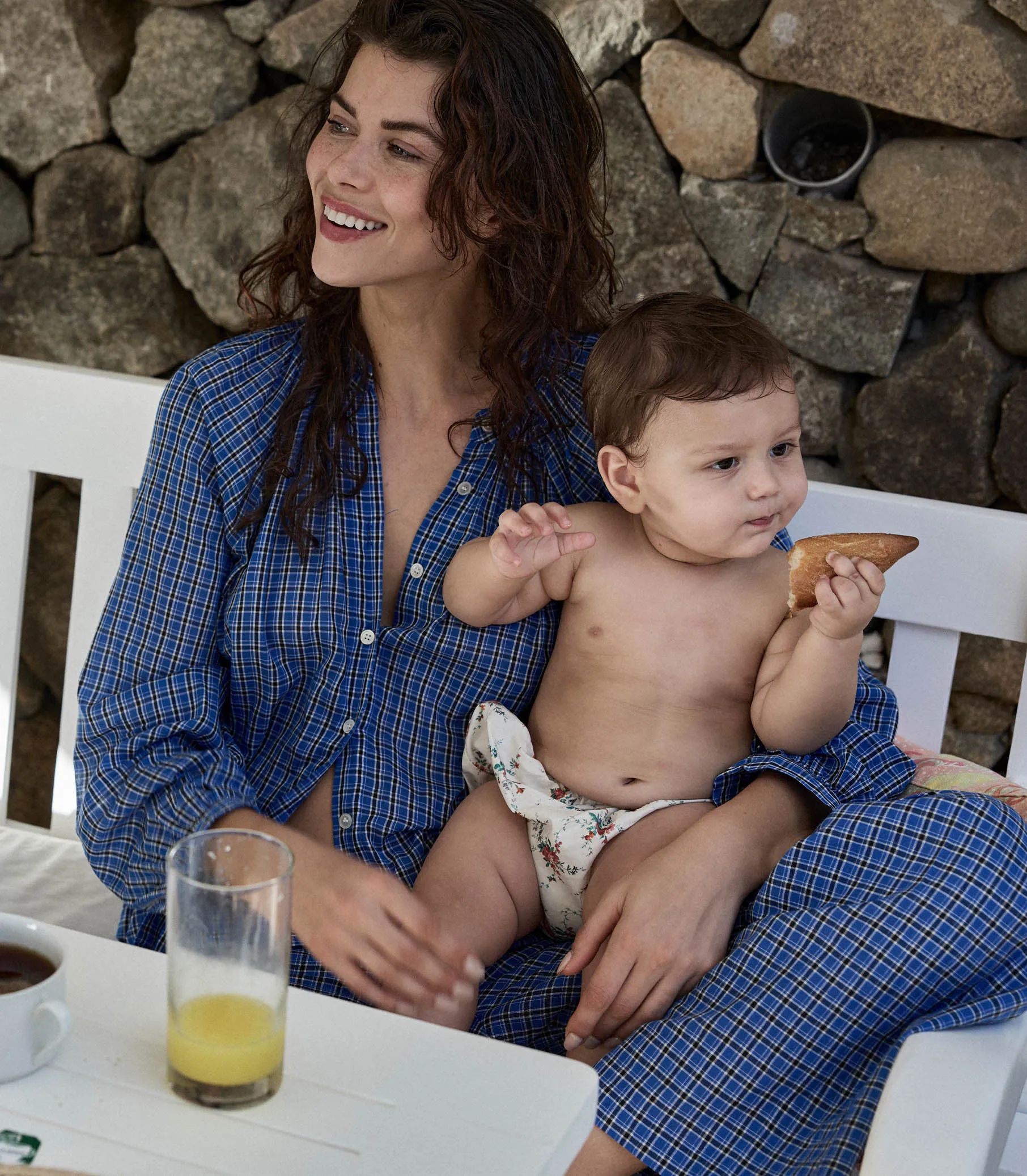 JONIE TOP -- CASSIS CHECK sold by Doen