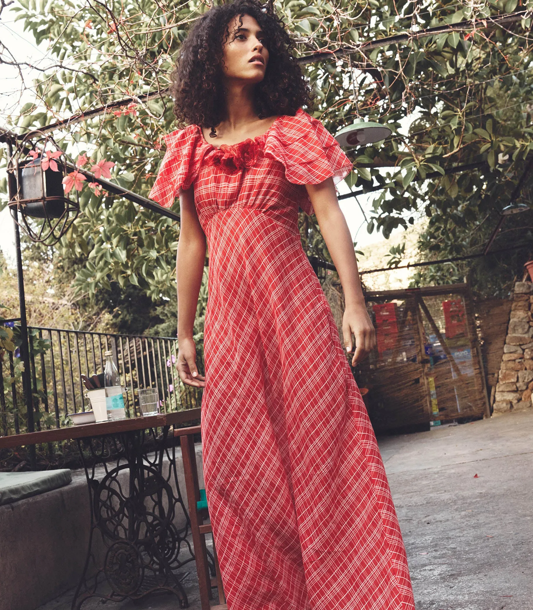 NEVARA DRESS -- SYLVIE PLAID sold by Doen product image thumbnail 3