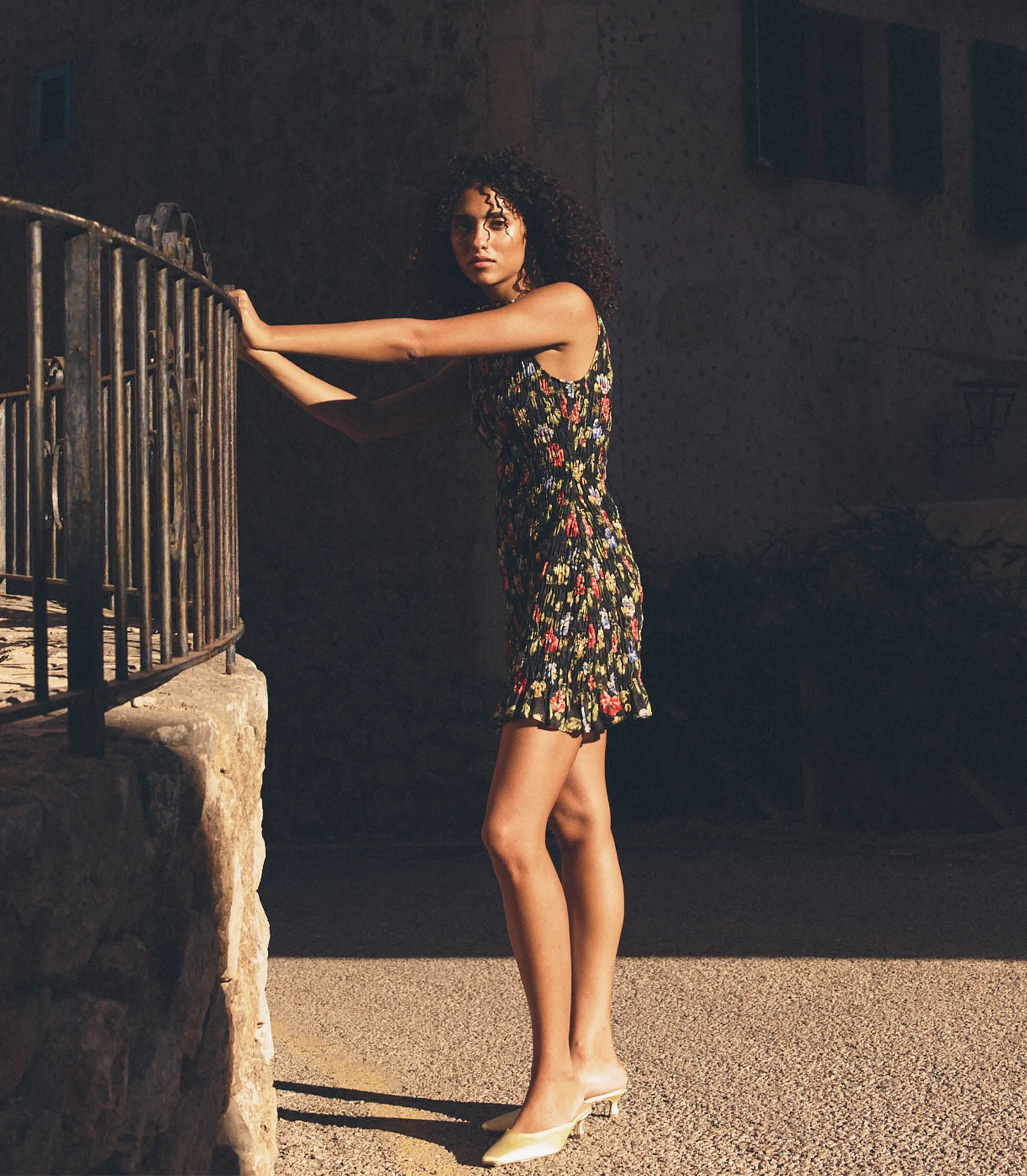 GIANNA DRESS -- NOIR WILD ROSE sold by Doen product image thumbnail 4