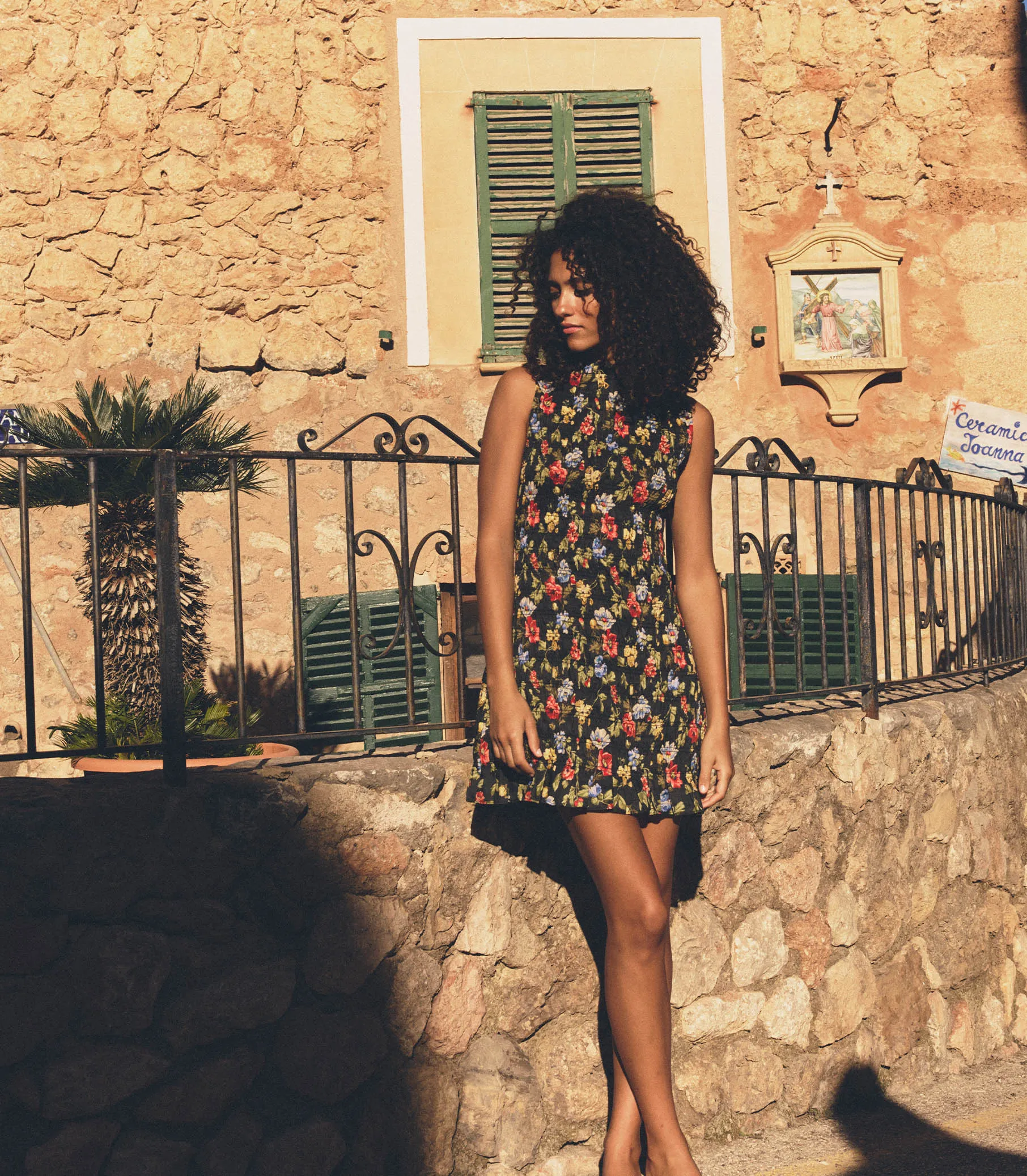 GIANNA DRESS -- NOIR WILD ROSE sold by Doen product image thumbnail 3