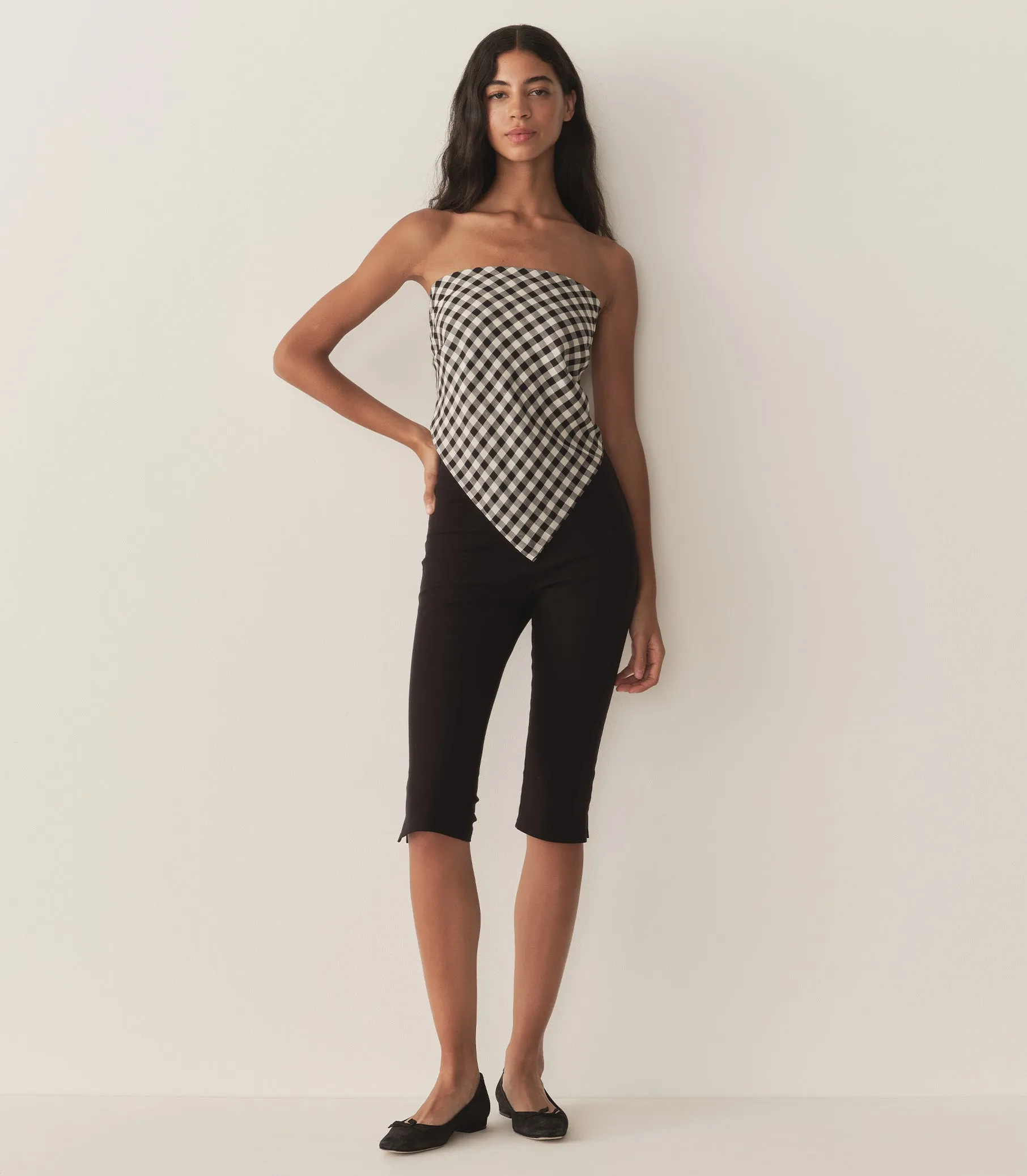 GRANDE PENNY BANDANA -- BLACK MARILYN GINGHAM sold by Doen product image thumbnail 3