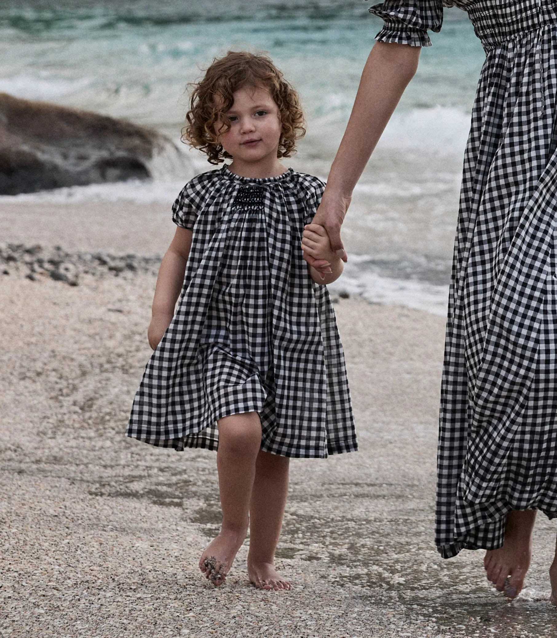 ESA DRESS -- NOIR GRETA GINGHAM sold by Doen